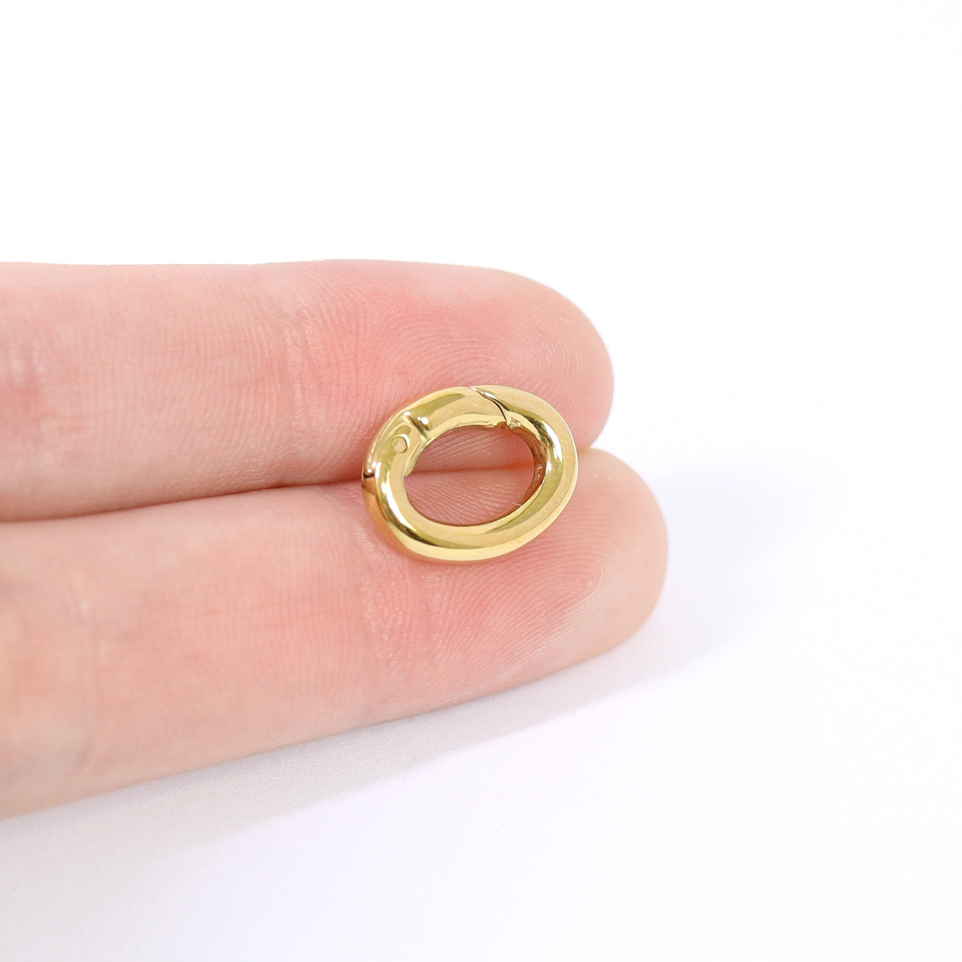 18K Gold PVD Stainless Steel Rounded Oval Carabiner / ENC0037、mySite、dreamappss