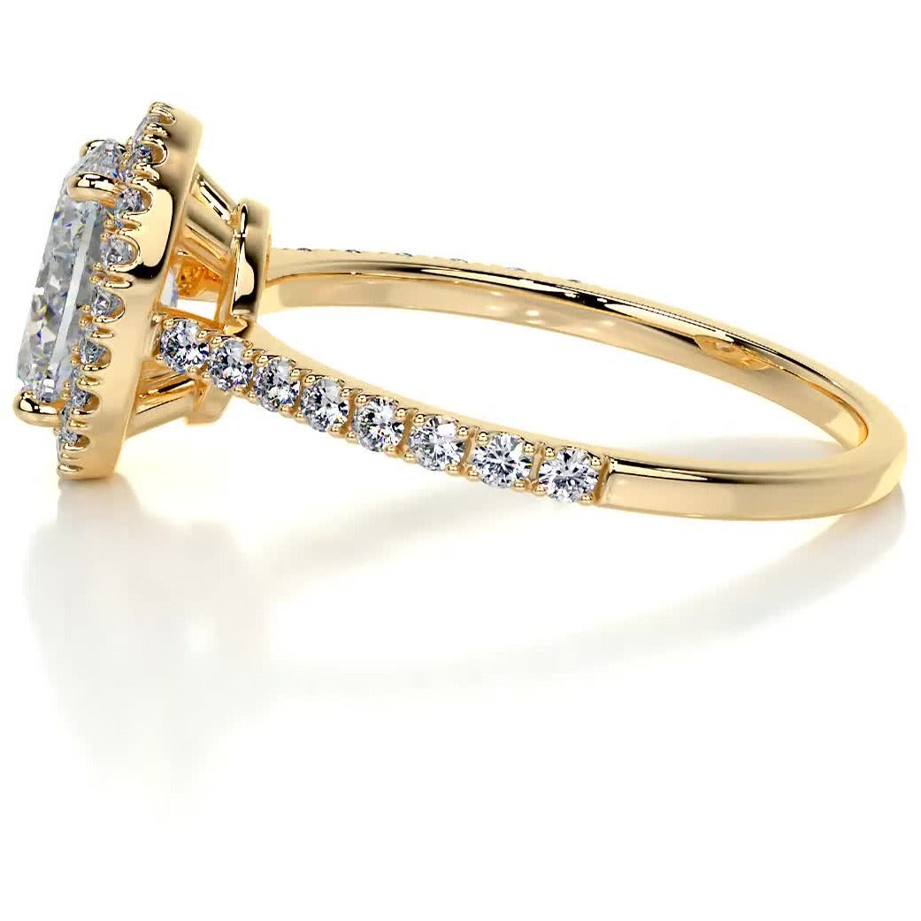 Maria Moissanite & Diamond Ring -18K Yellow Gold、mySite、hinf8tx79