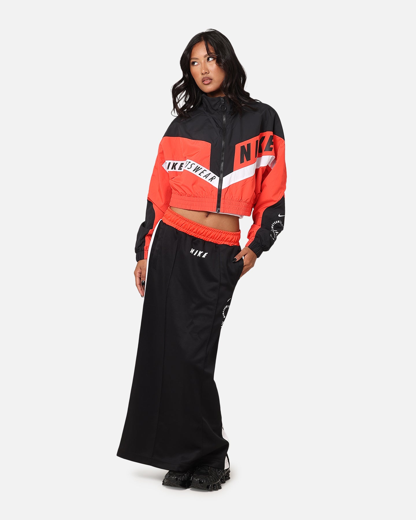 Nike Women's Sportswear PK Skirt Black/Light Crimson/White、mySite、zt4zffjzw