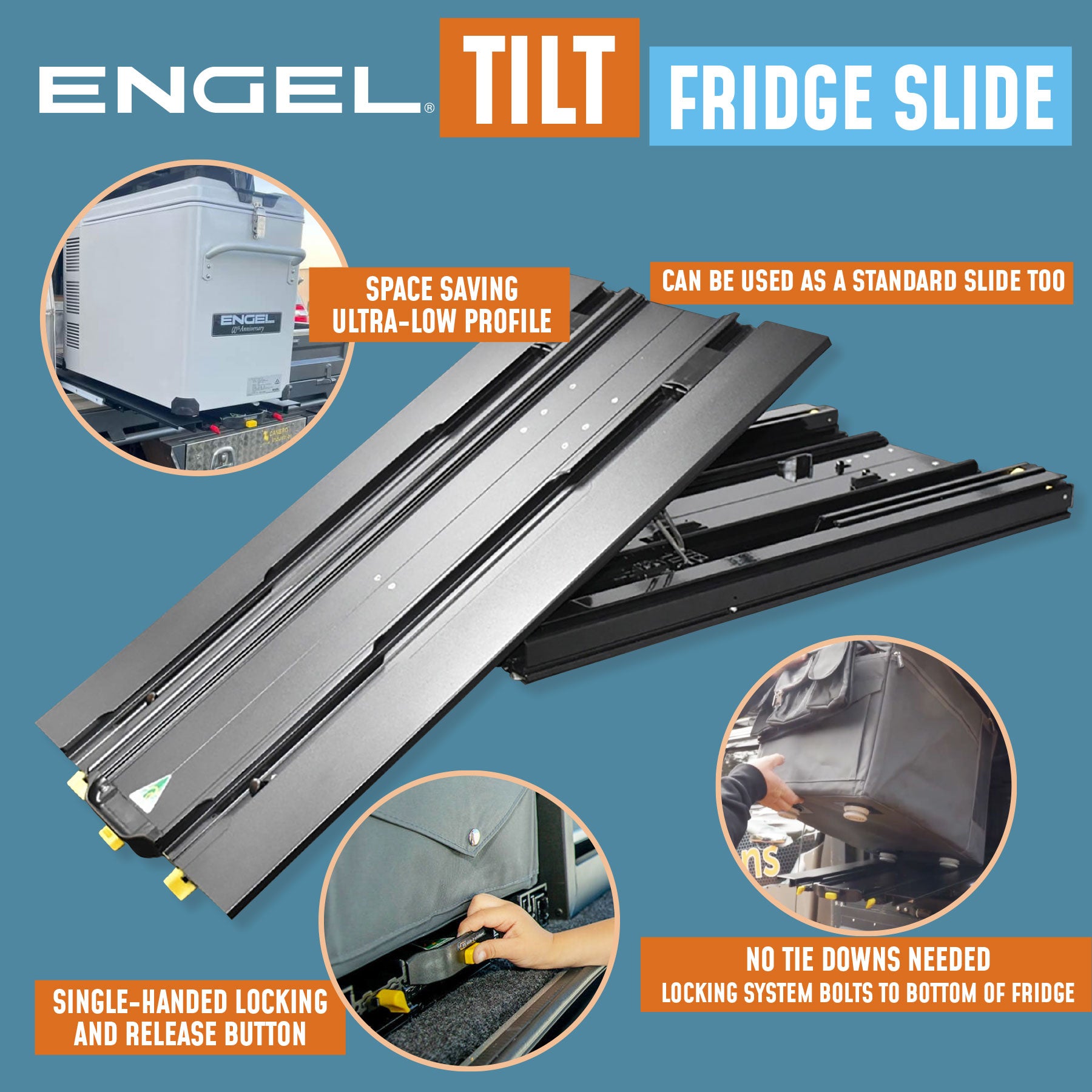 Engel Low-Profile Front-Pull Tilt Fridge Slide、mySite、noshort