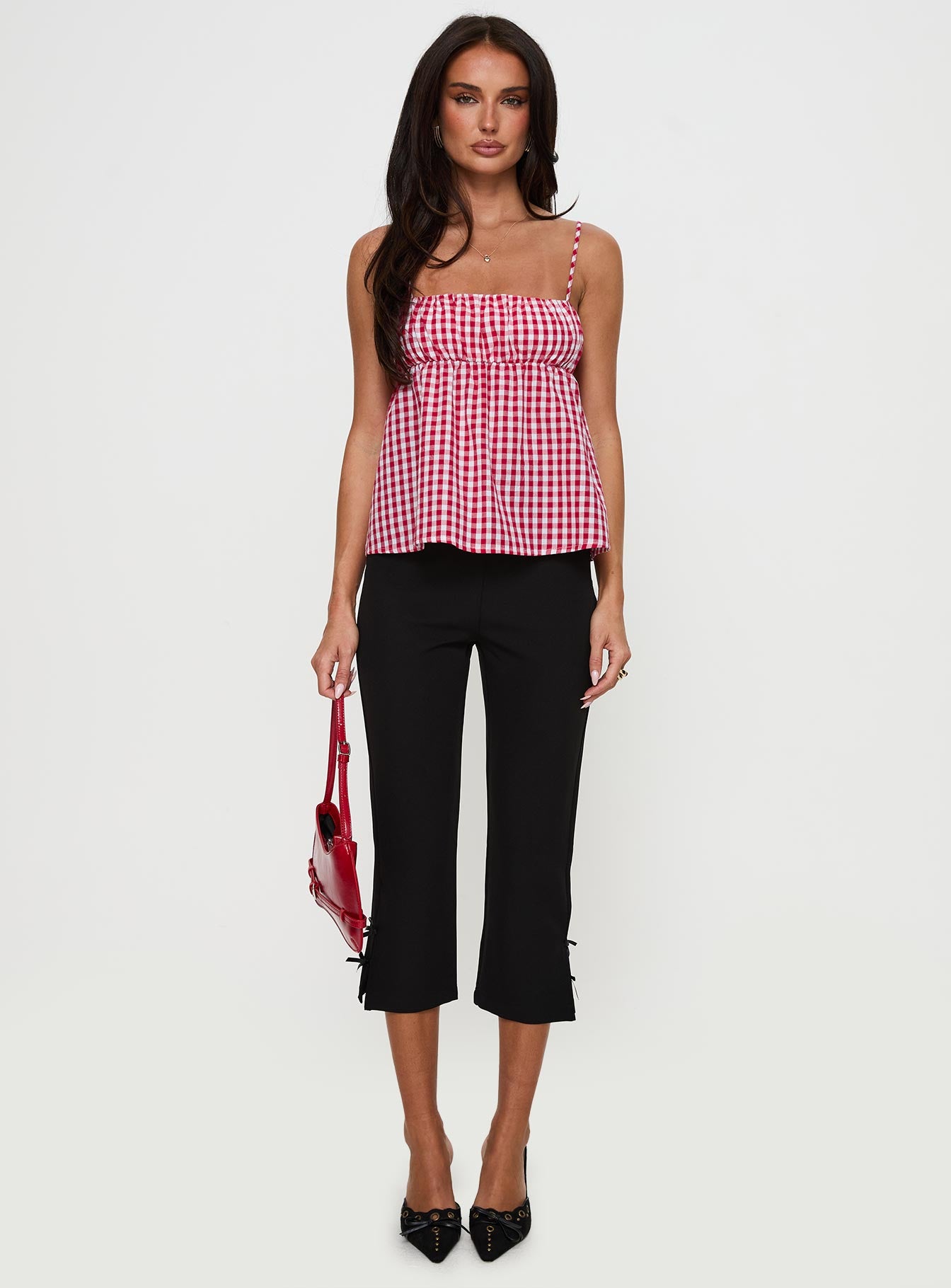 Mirabellah Frill Top Red Gingham、mySite、solidvoid