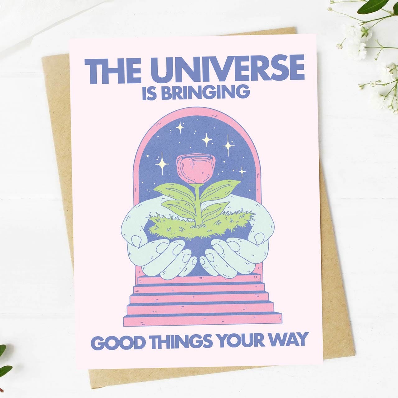  The Universe Is Bringing Good Things Your Way Greeting Card、mySite、elrpsem3k