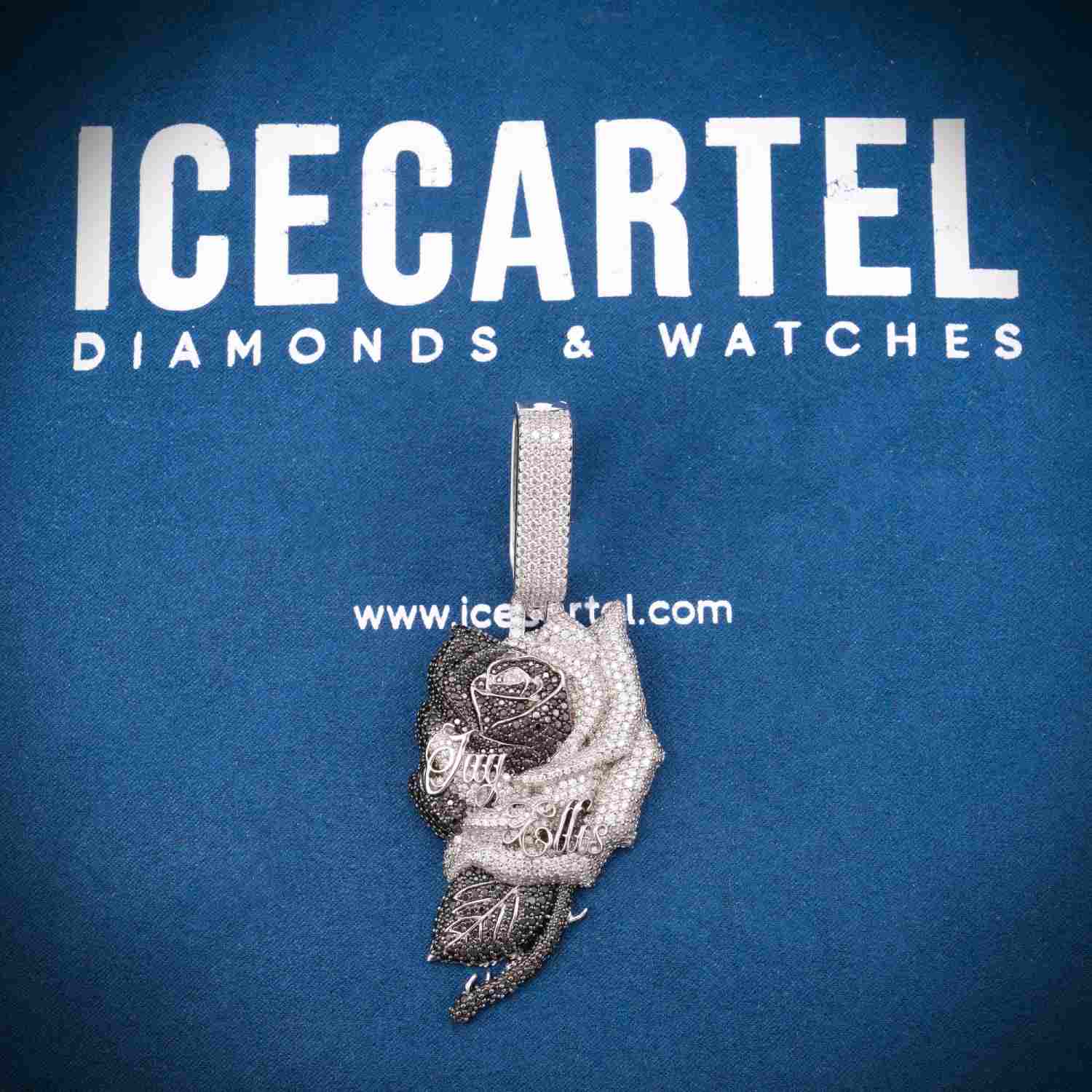 Jay Ellis Custom Moissanite Logo Pendant 14k Gold、mySite、hinf8tx79