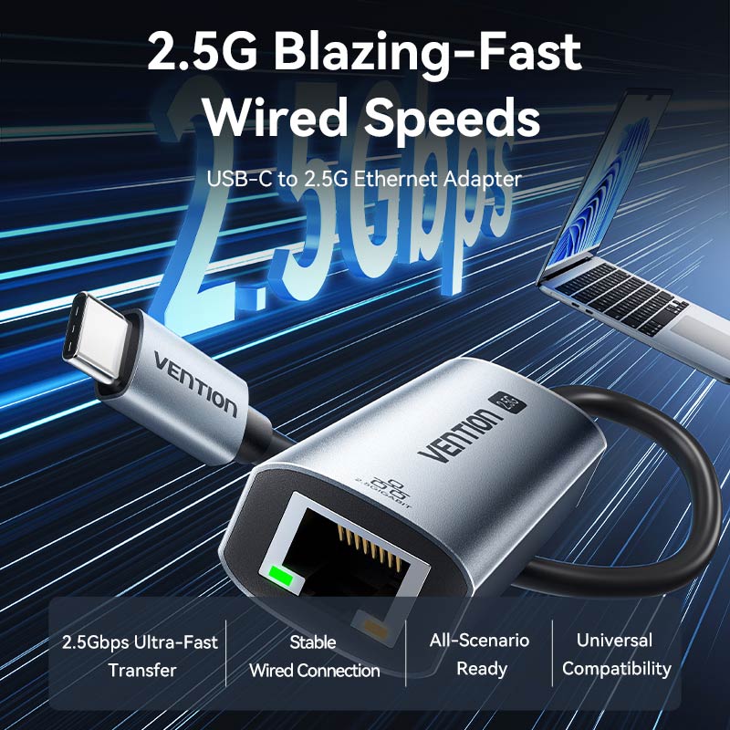 Vention USB-C to 2.5G Ethernet Adapter、mySite、fannypackpong
