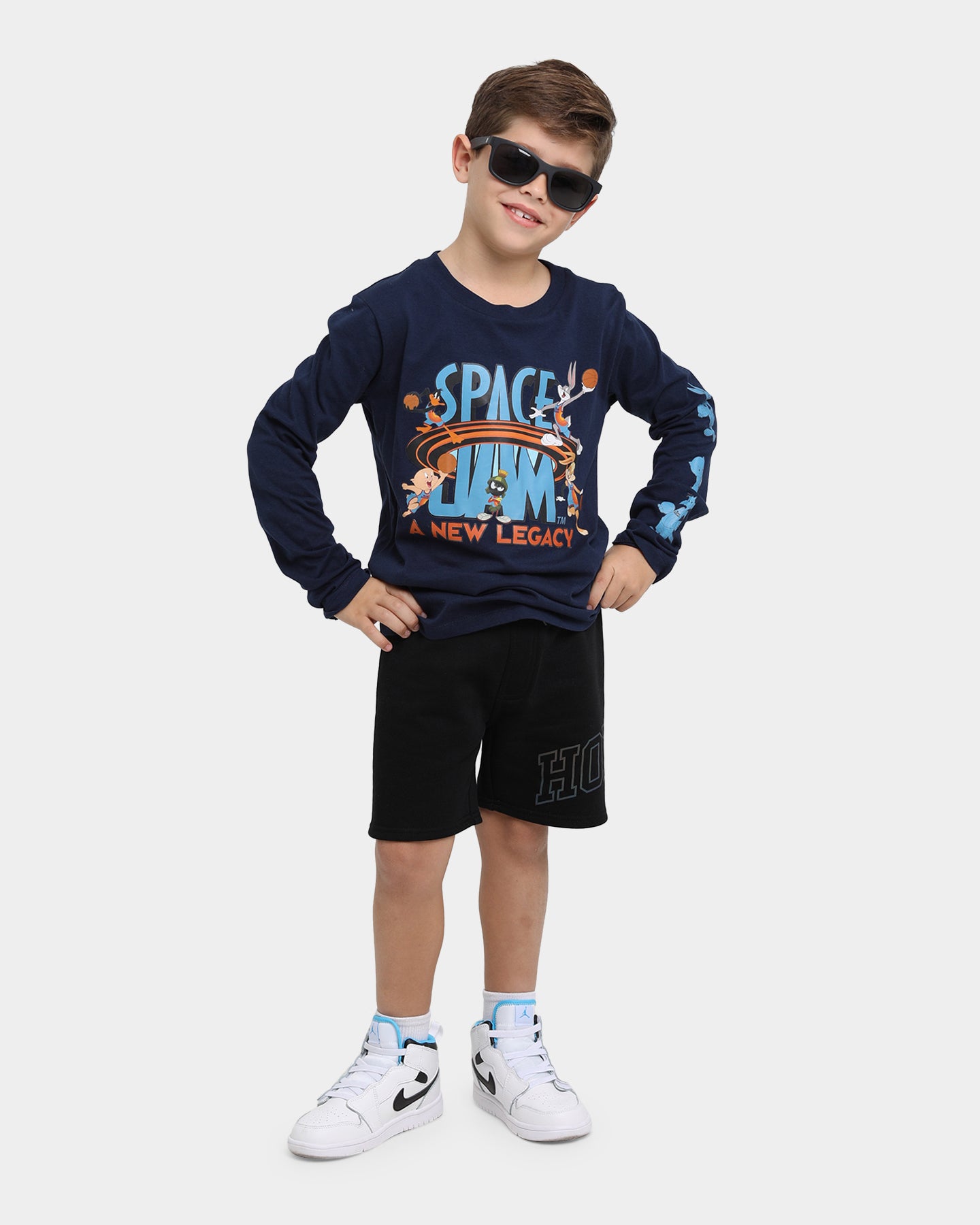 NBA Kid's All In Logo Long Sleeve T-Shirt Navy、mySite、zt4zffjzw