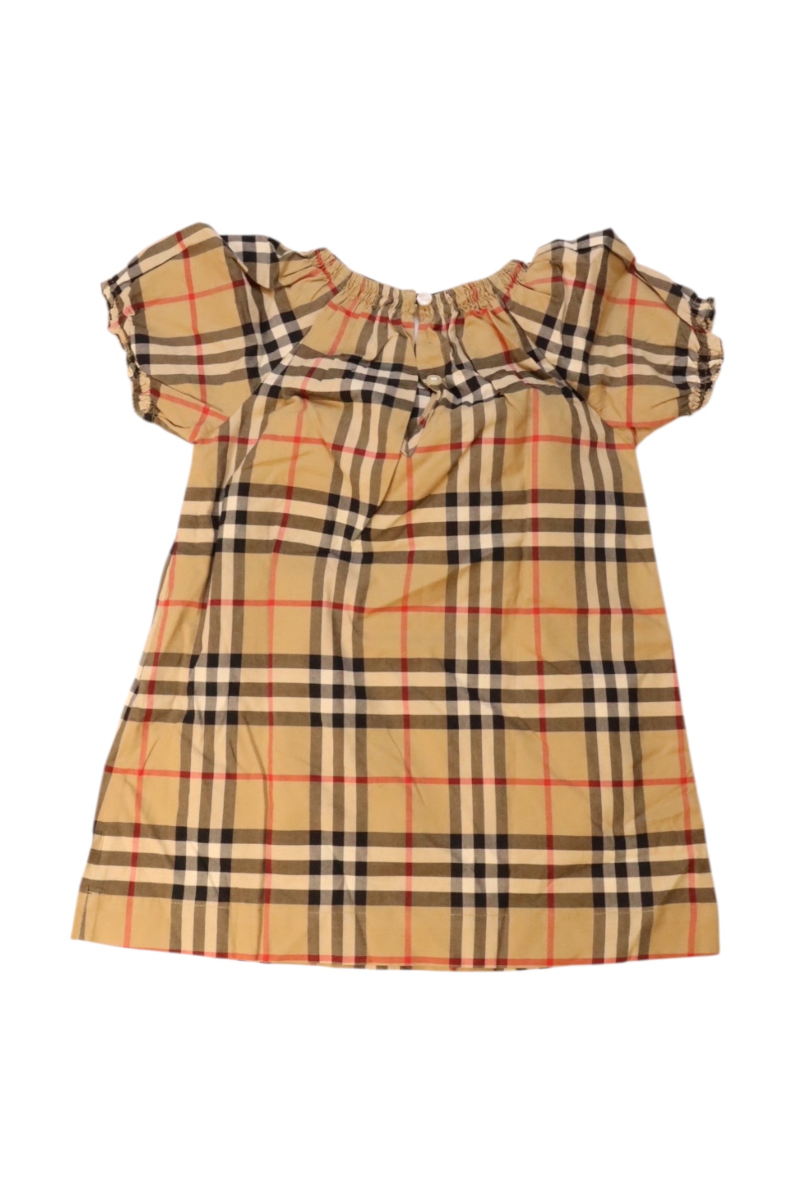 Burberry Checkered Short Sleeve Dress - 6-12M、mySite、g9winljtr
