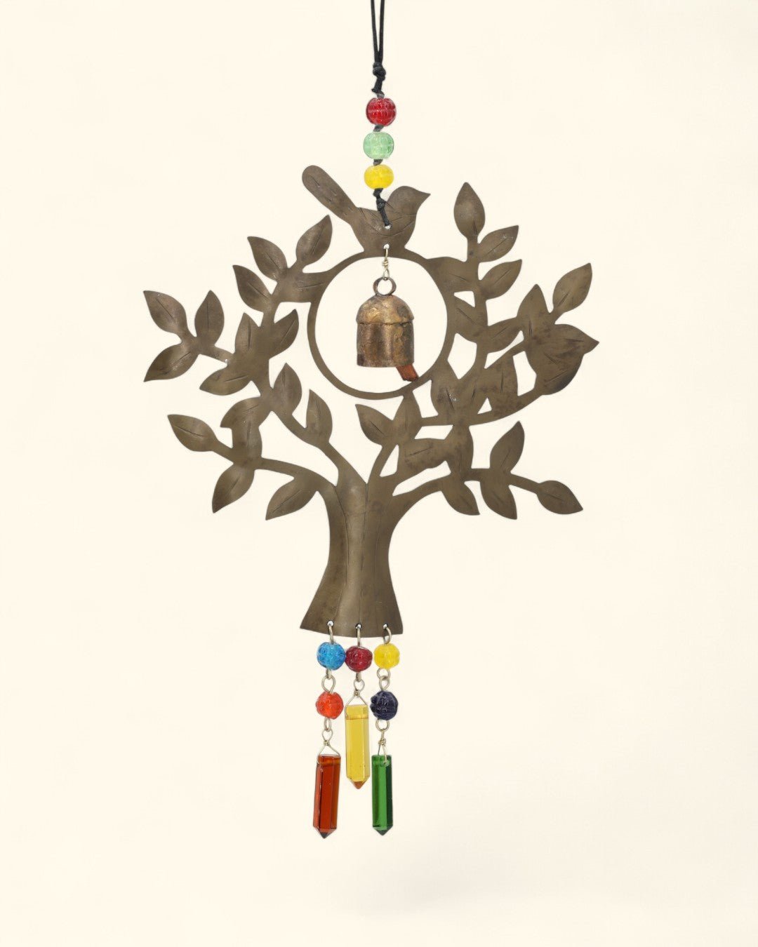 Tree of Life Chime Wall Hanging with Handcrafted Bell & Glass Crystals、mySite、topwebapps