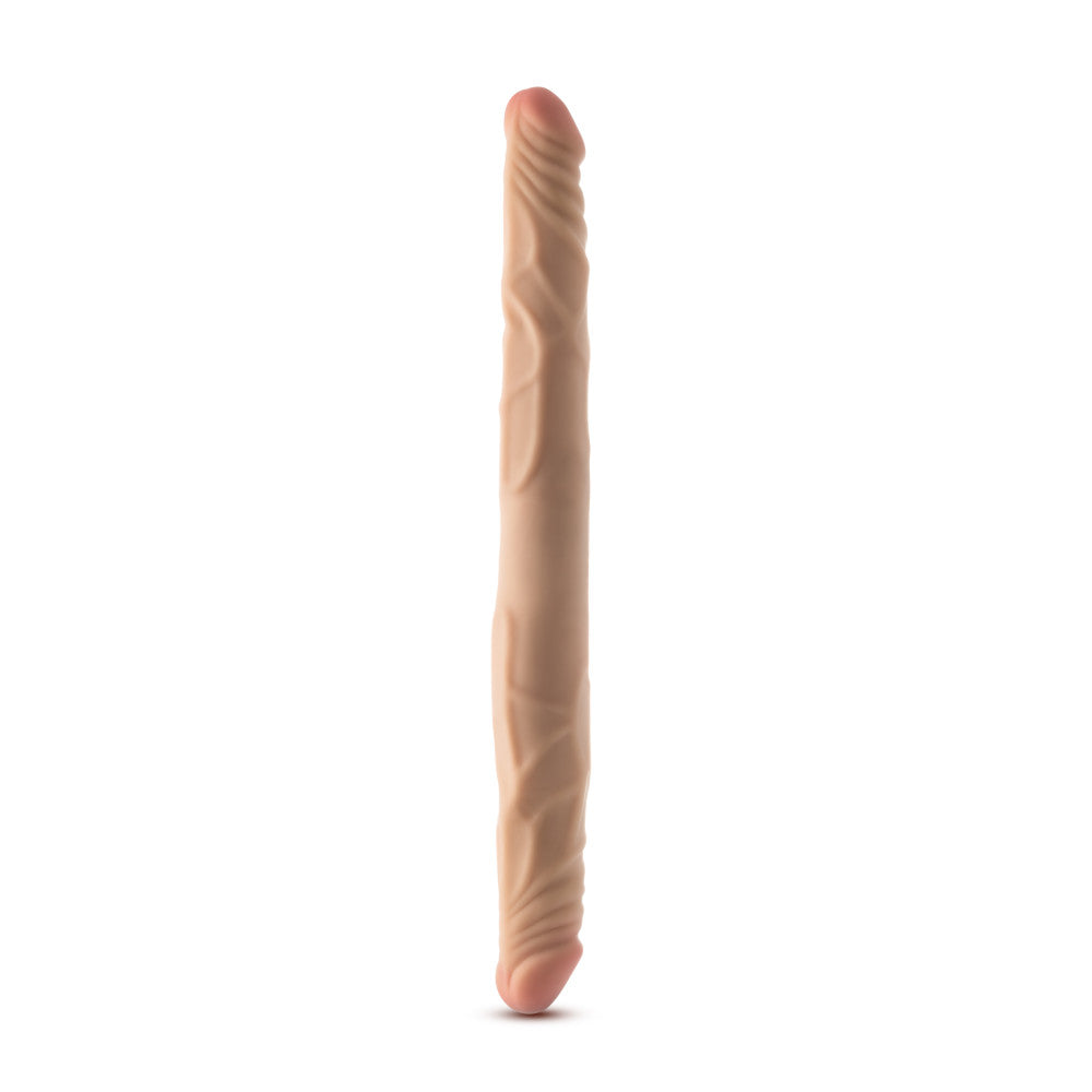 Dr. Skin Plus | 14 Inch Double Dong – Extra Long Double-Ended Dildo With A Realistic Posable Shaft - Beige、mySite、bottomscart