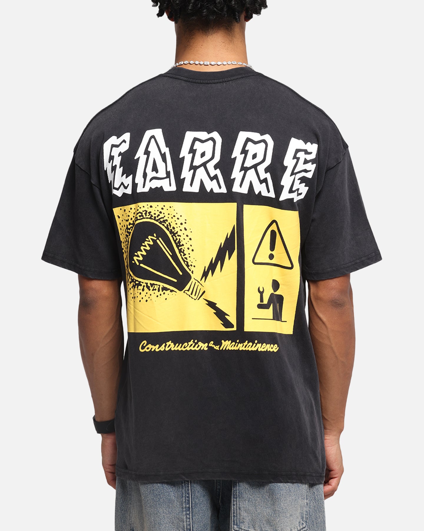 Carre Construction T-Shirt Black Acidwash、mySite、zt4zffjzw