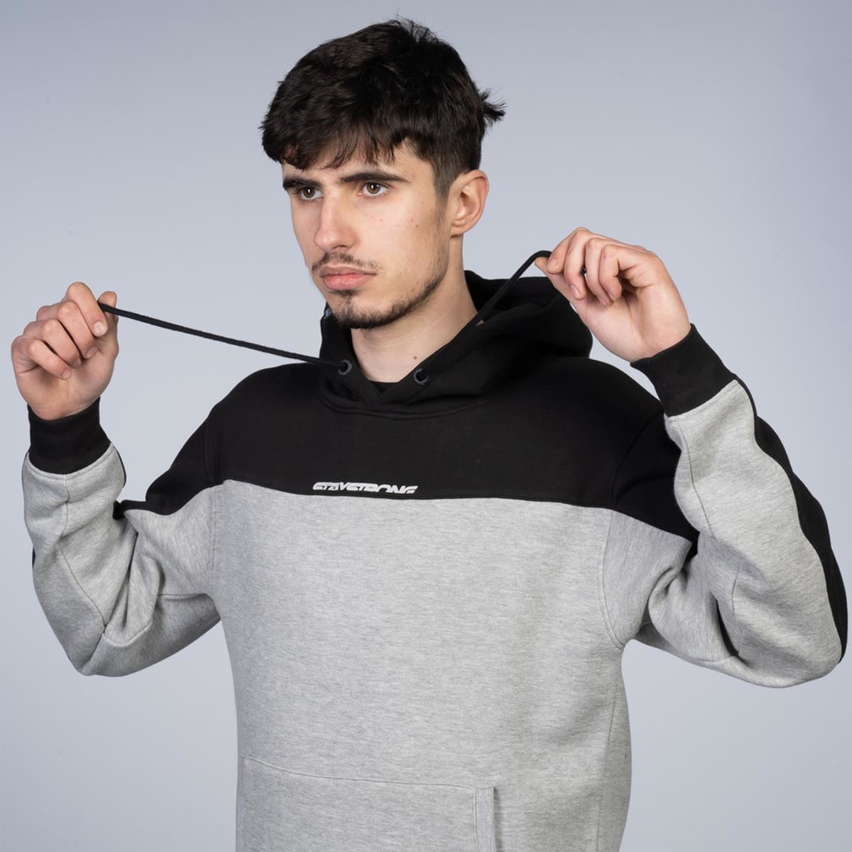  Stay Strong Cut Off Hoodie - Black/Grey、mySite、merchandisen