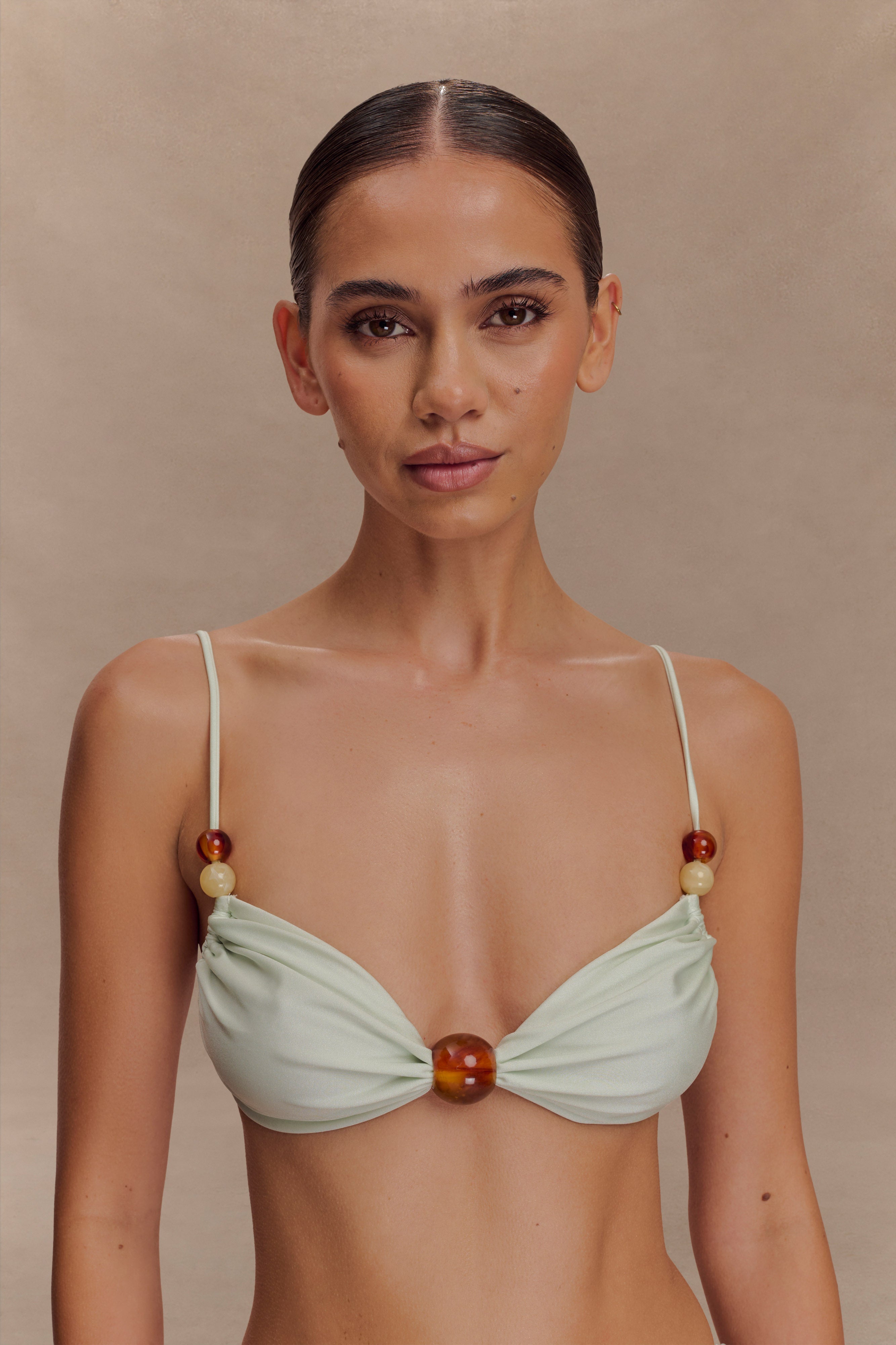 Memphis Beaded Bikini Top - Mint、mySite、solidvoid