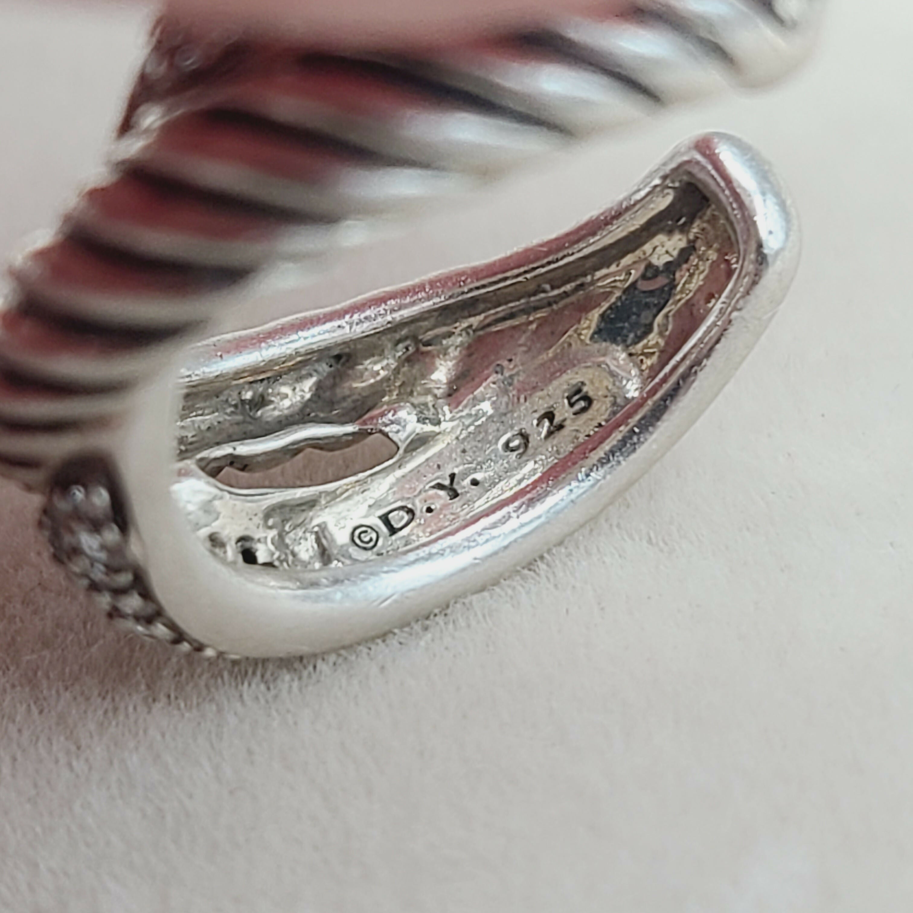 David Yurman Crossover Earrings Wide X Design with Diamonds、mySite、hinf8tx79