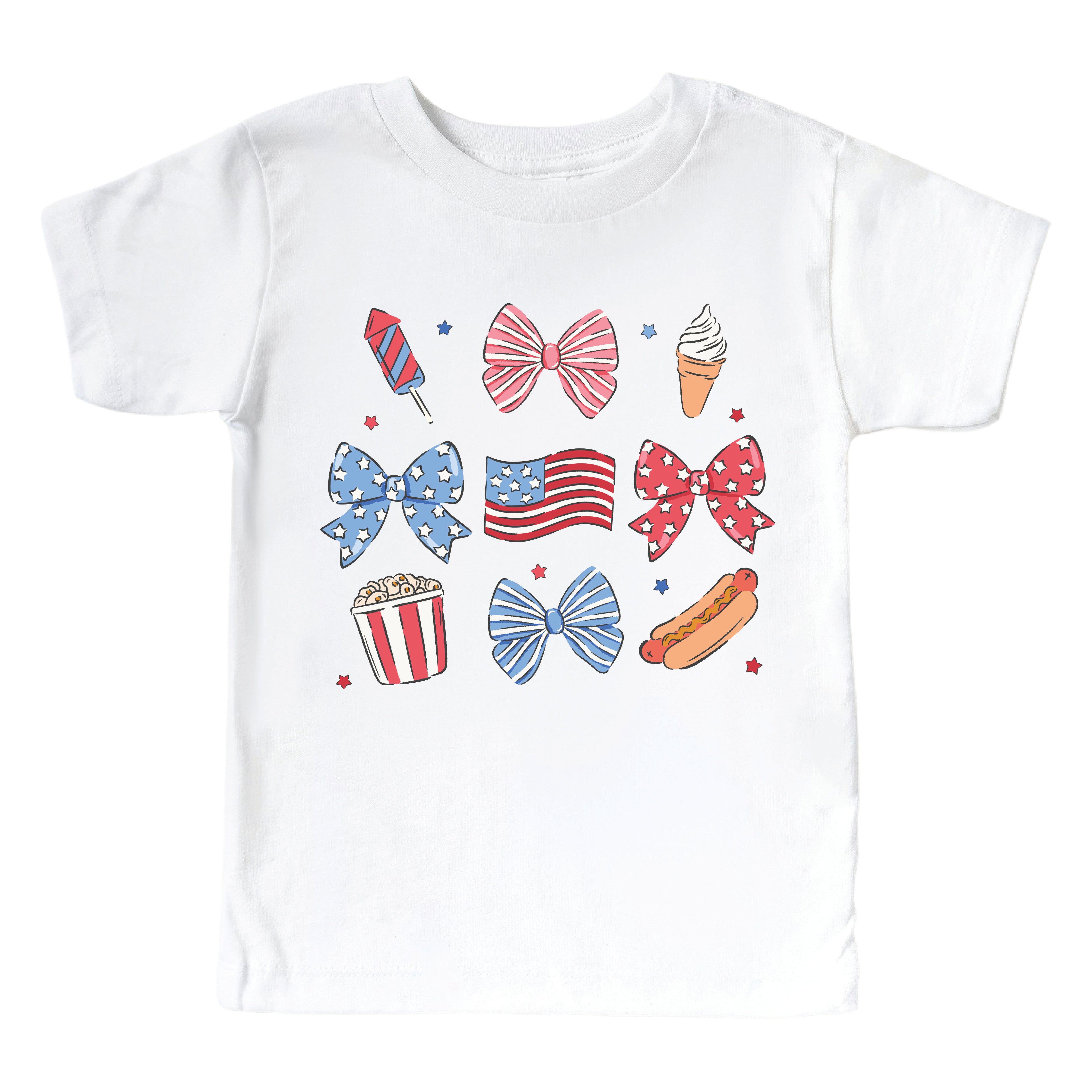  Snacks & Bows Kids Graphic Tee | White、mySite、layawaytickets