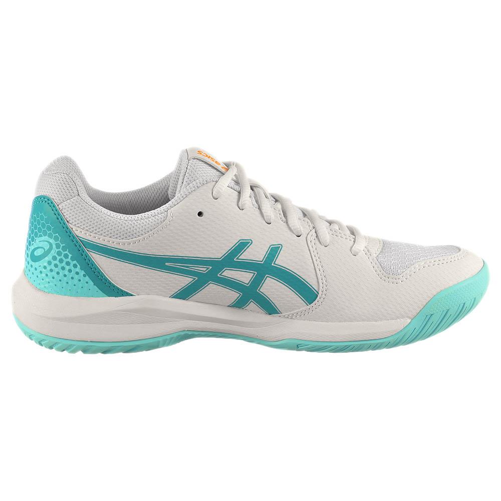 Asics Women's Gel-Dedicate 8 - Pickleball - White/Energy Aqua