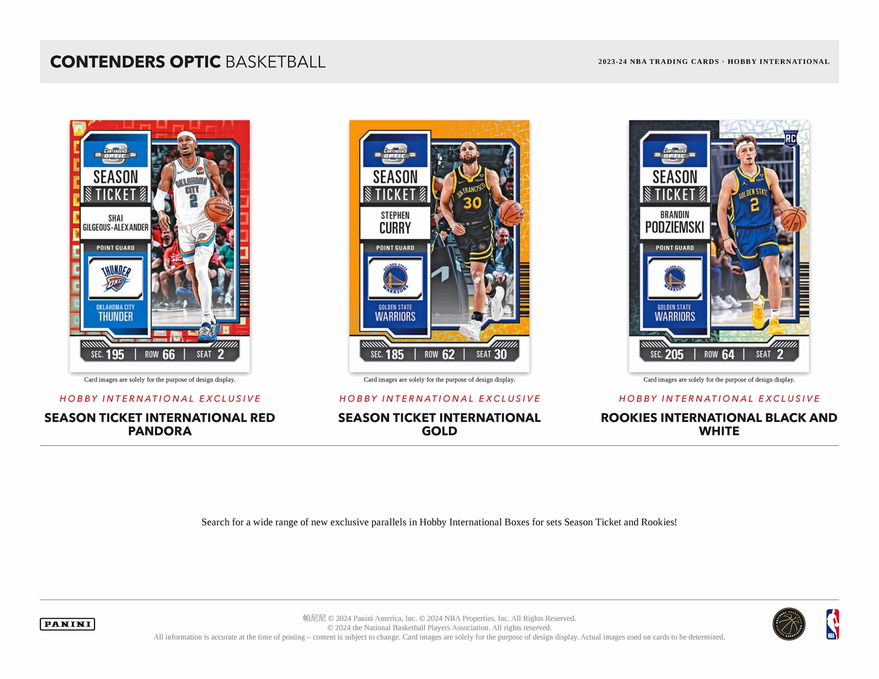 Panini Contenders Optic NBA Basketball 2023/24 - International Hobby Box、mySite、waistdrama