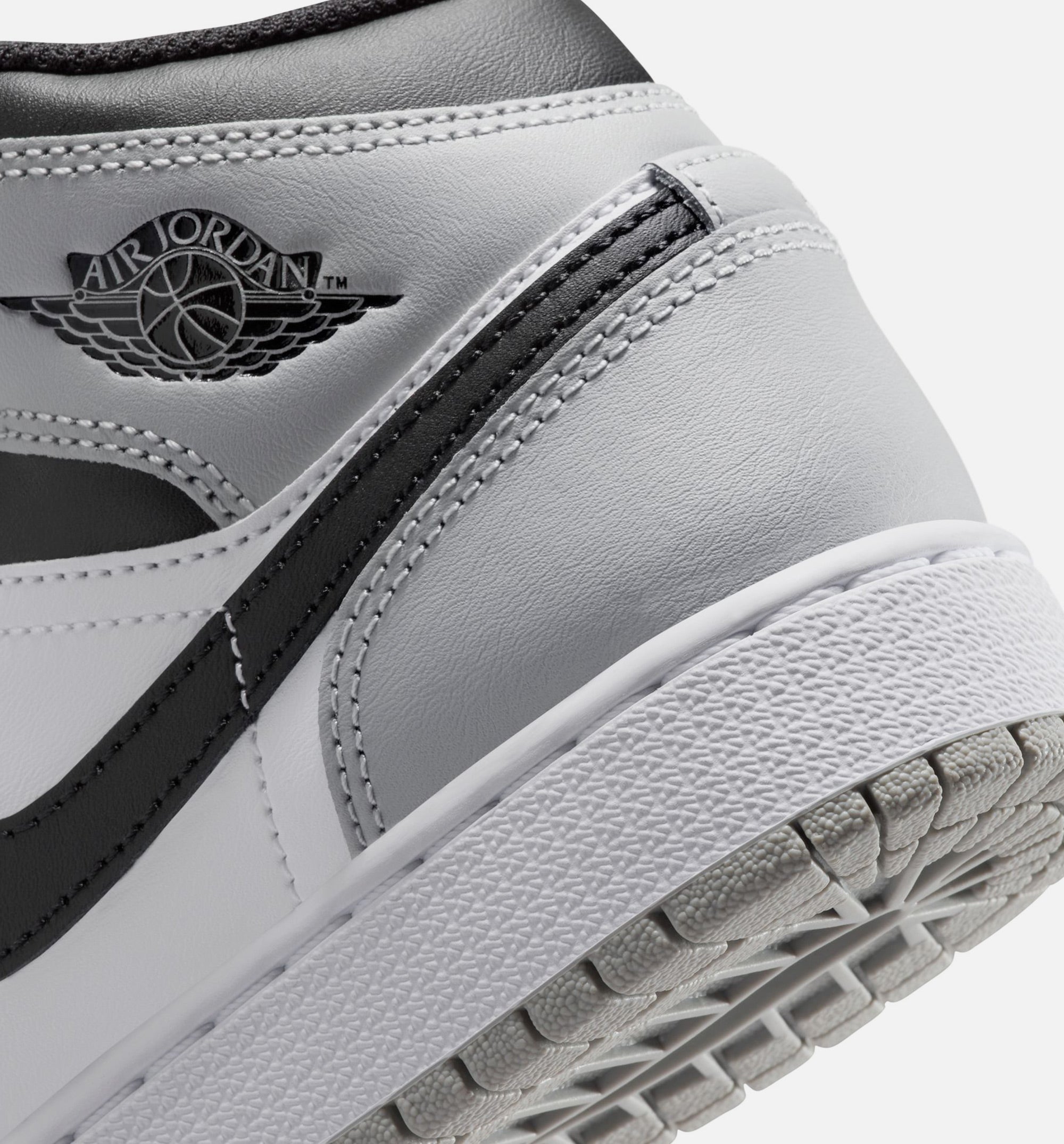 Air Jordan 1 Mid Grade School Lifestyle Shoe - White/Light Smoke Grey/Black、mySite、dreamappss