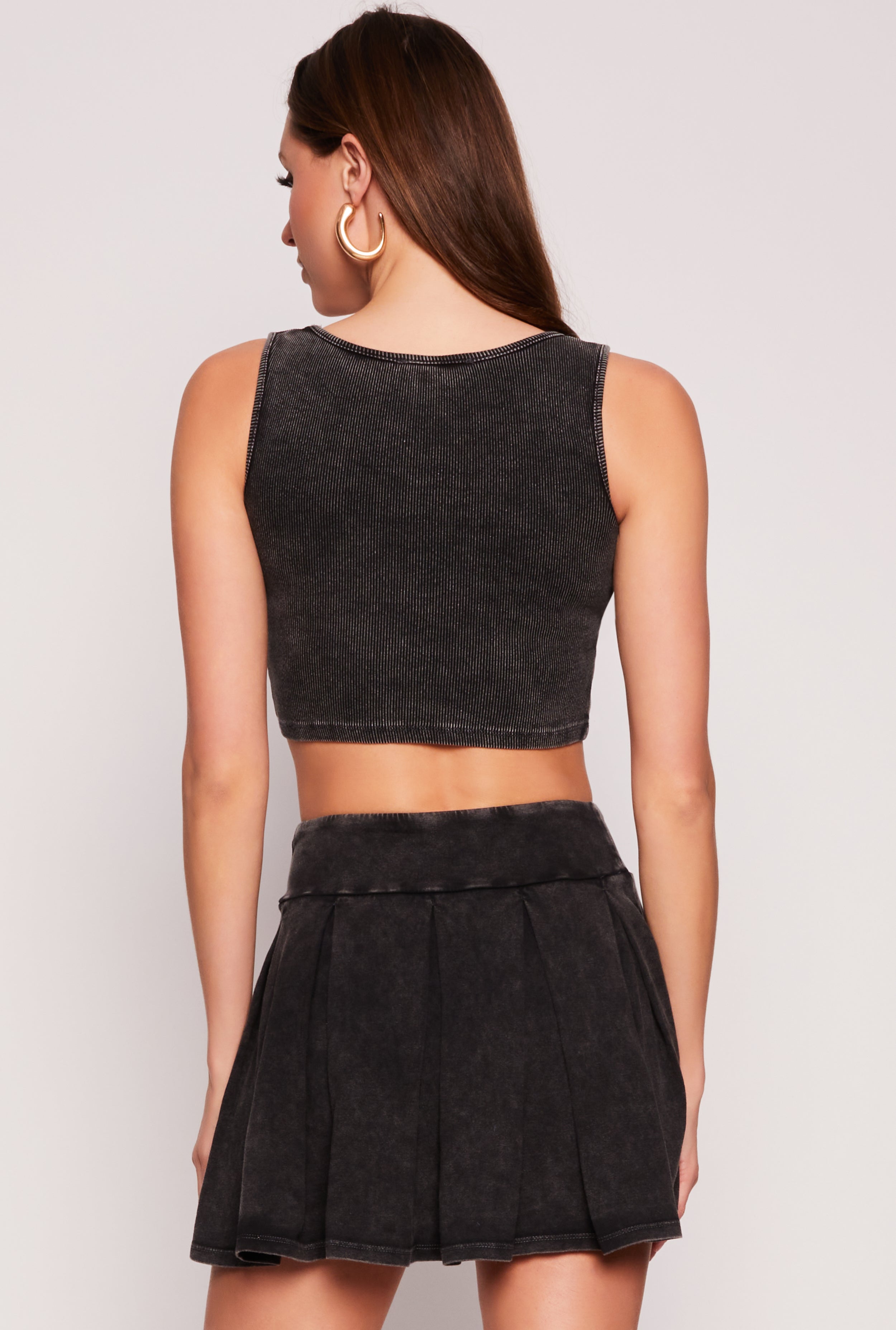 Ribbed Knit Cropped Tank Top、mySite、camillekostekn