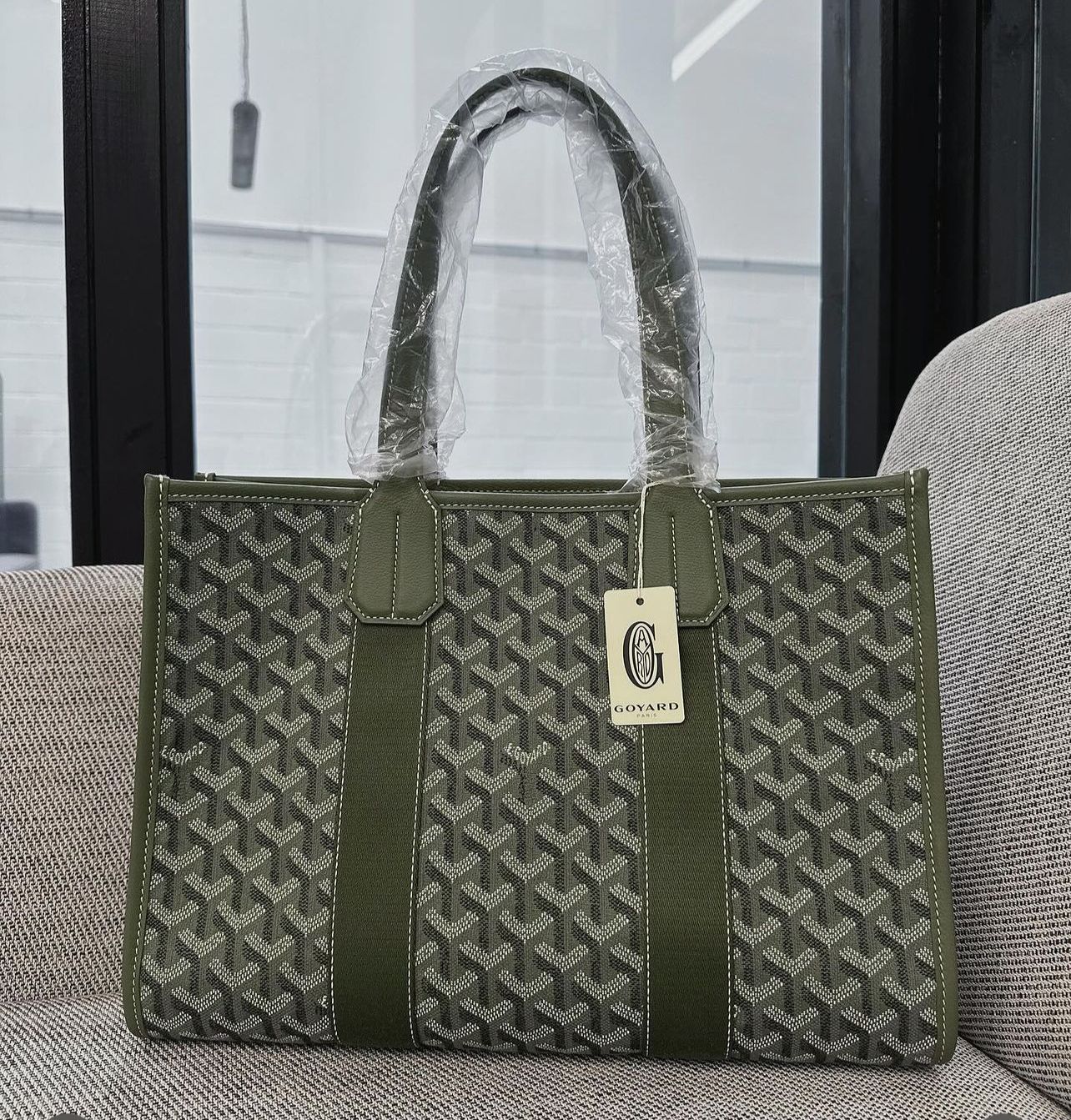 Goyard Limited Edition Villette Jacquard Tote Bag MM (Khaki)、mySite、garminoutage.com