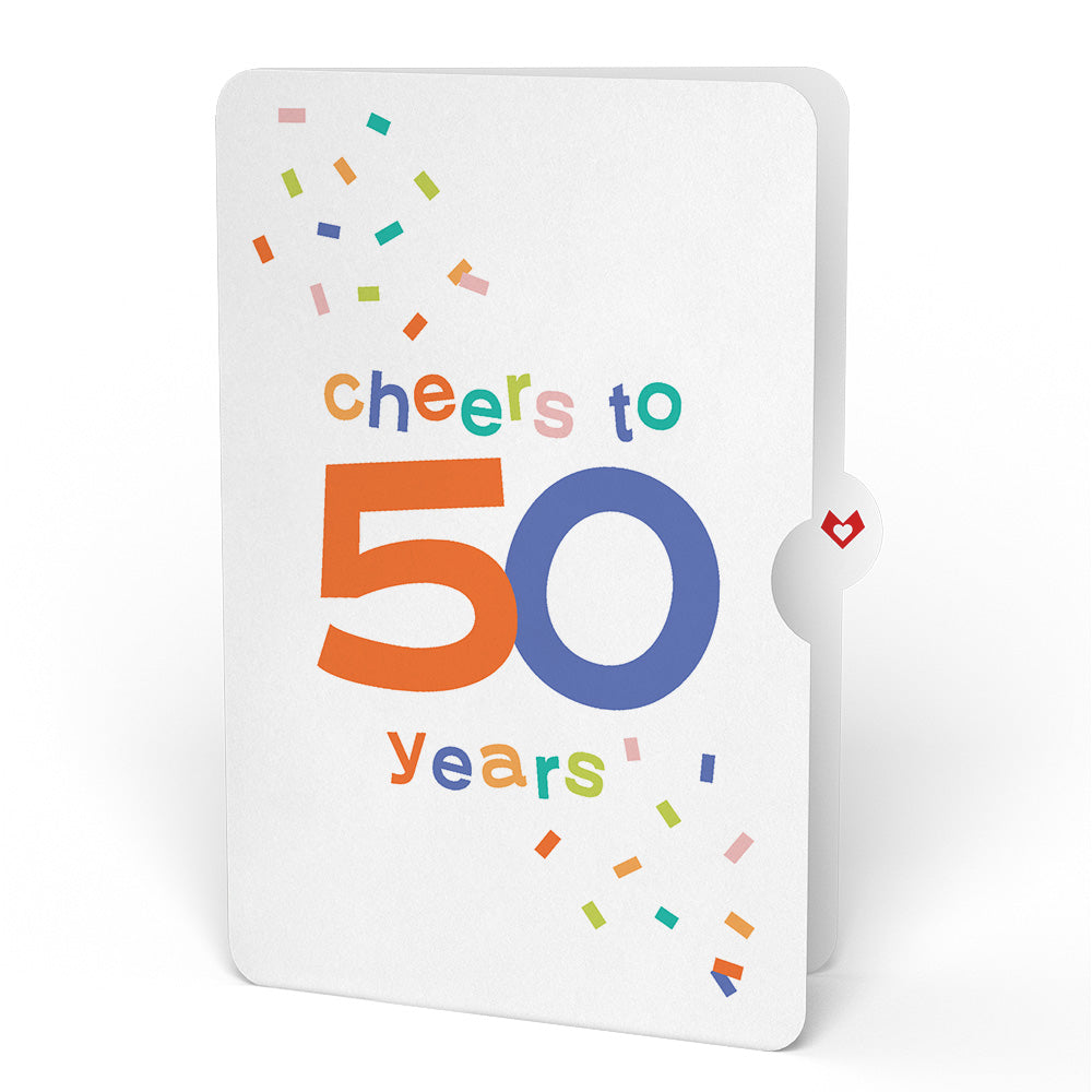 Sweet 50th Birthday Wishes Bouquet and Confetti Cake Sentiment Set、mySite、solidvoid