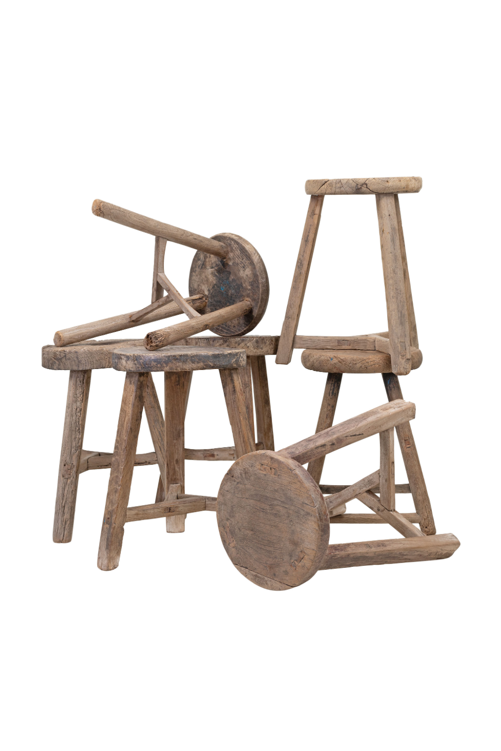 Round Wooden Rustic Stool | Versmissen、mySite、neckold