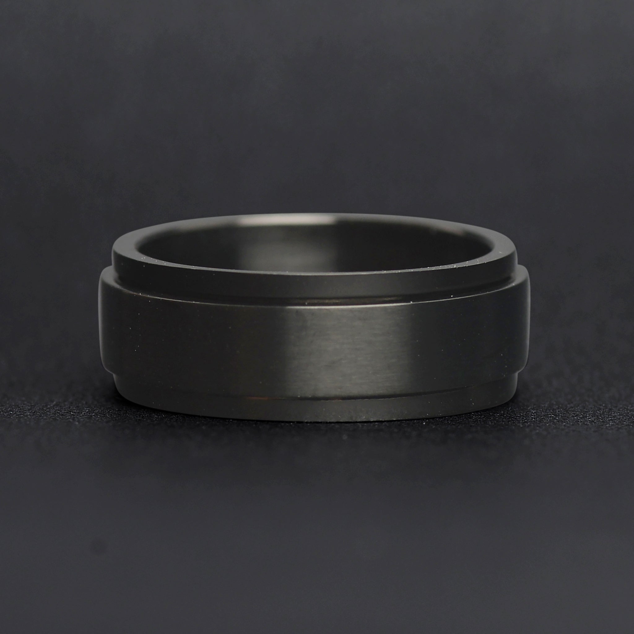 Stainless Steel Black Enamel Spinner Ring / SRJ2572、mySite、dreamappss