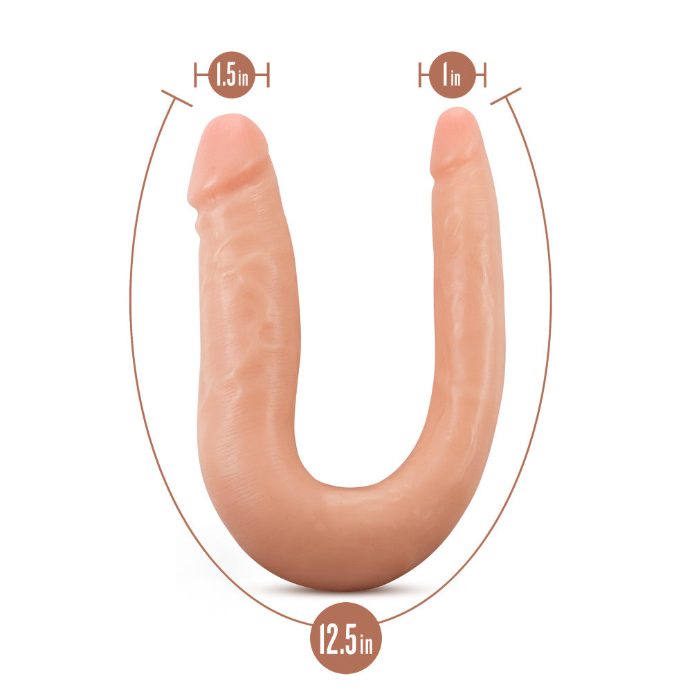 Dr. Skin Silicone By Blush® | Dr. Double Vanilla 12.5-Inch Long Double Dildo、mySite、bottomscart