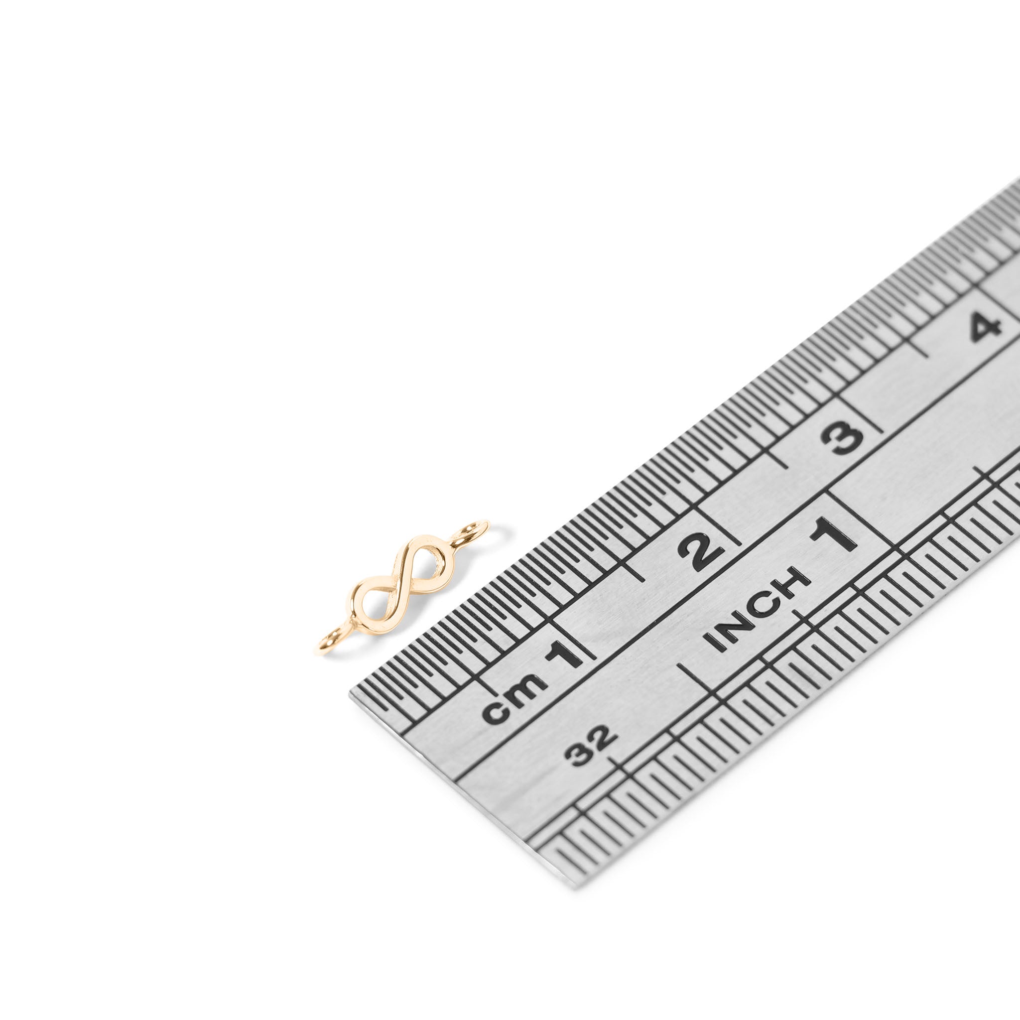 Permanent Jewelry Horizontal 14K Solid Gold Infinity Charm / PMJ1007、mySite、dreamappss