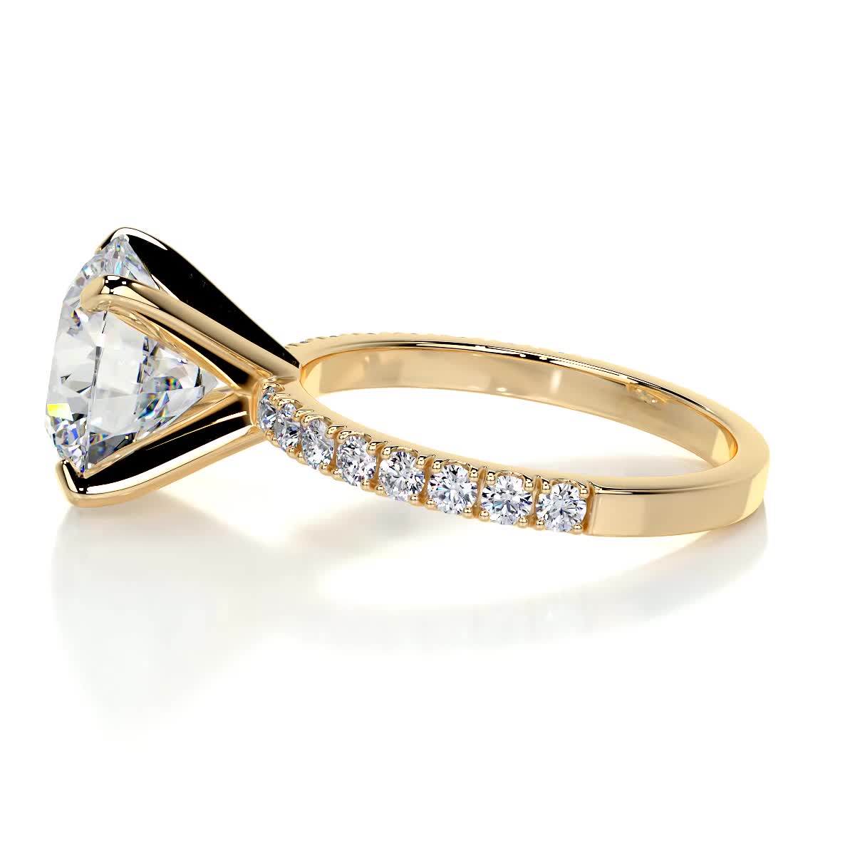 Alison Moissanite & Diamond Ring -18K Yellow Gold、mySite、hinf8tx79