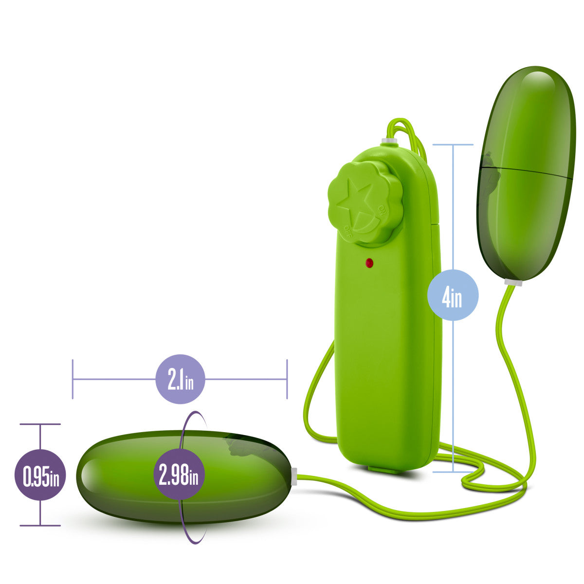 B Yours By Blush® | Double Pop Egg Lime 2-Inch Vibrating Egg、mySite、bottomscart