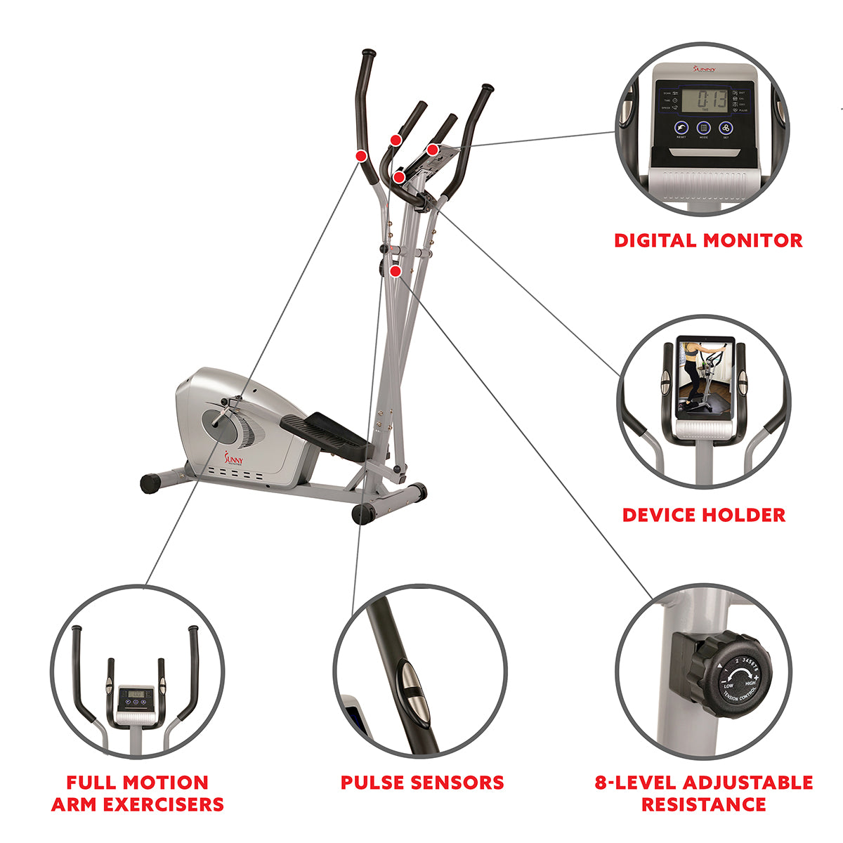  Magnetic Elliptical Trainer Fitness Machine、mySite、ghnorth