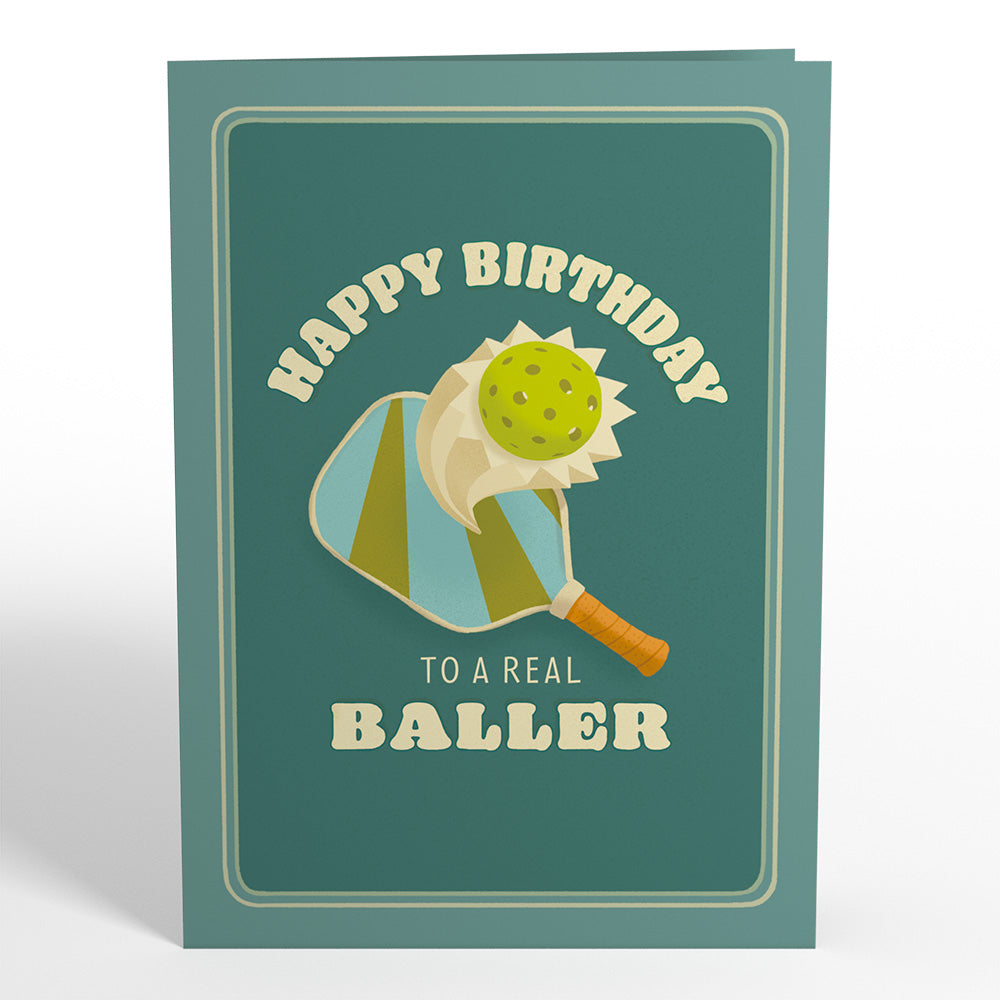 Pickleball Birthday Baller Pop-Up Card、mySite、solidvoid