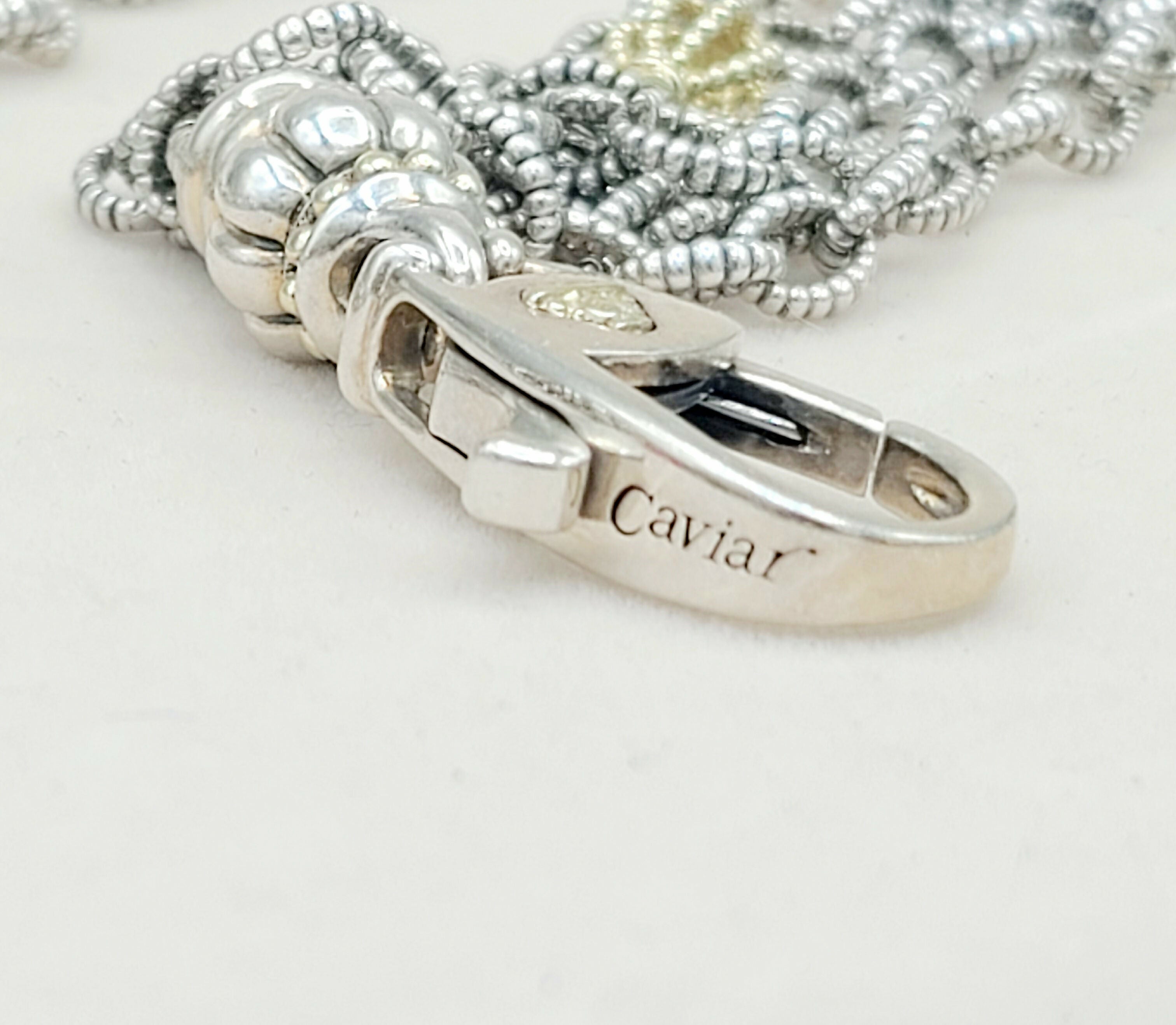 Lagos Caviar Mixed Link Necklace Four Row 18K Gold、mySite、hinf8tx79