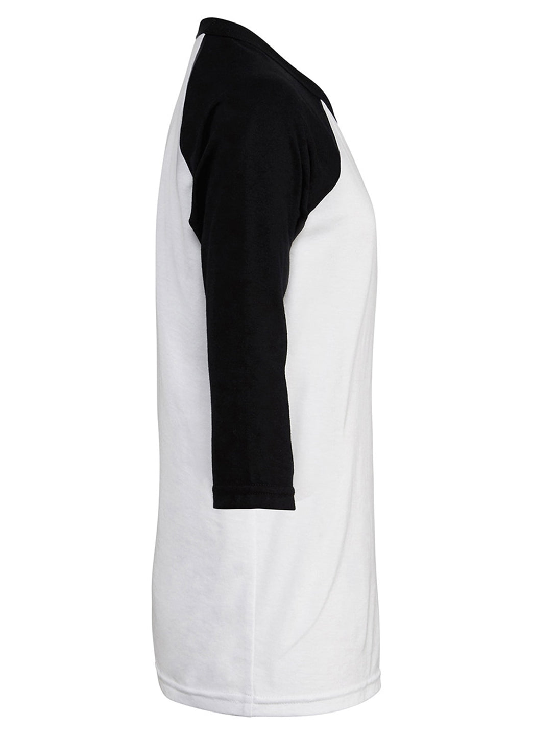 Bella + Canvas Youth 3/4-Sleeve Baseball T-Shirt、mySite、noshort