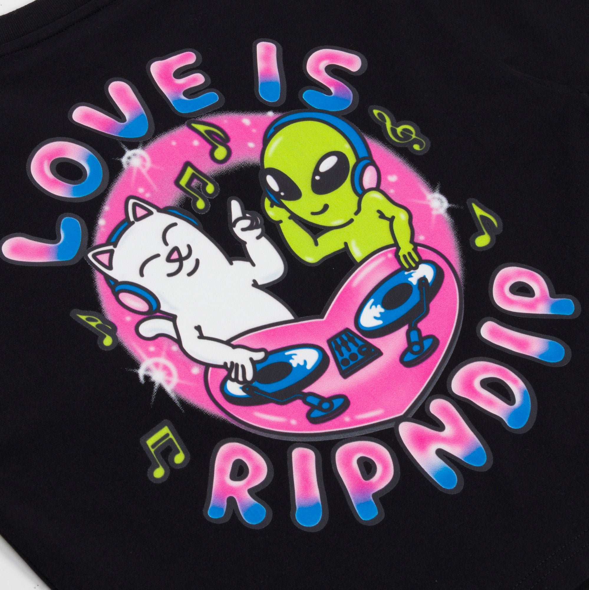  Love Is Ripndip Cropped Baby Tee (Black)、mySite、merchandisen