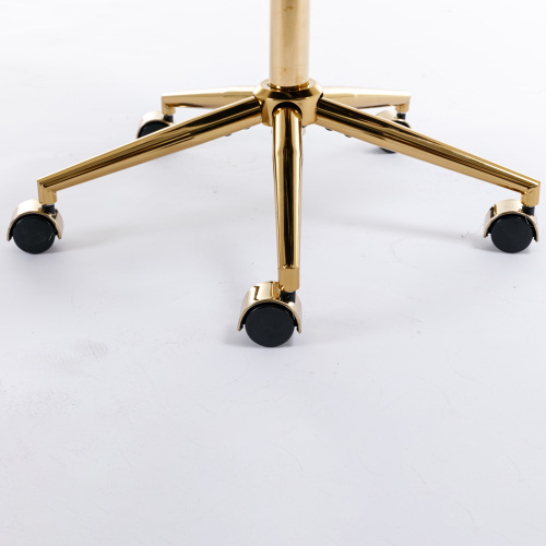 A&A Furniture Office Chair,Artificial rabbit hair Home Office Chair with Golden Metal Base,Adjustable Desk Chair Swivel Office Chair,Vanity Chair(Orange)、、casual