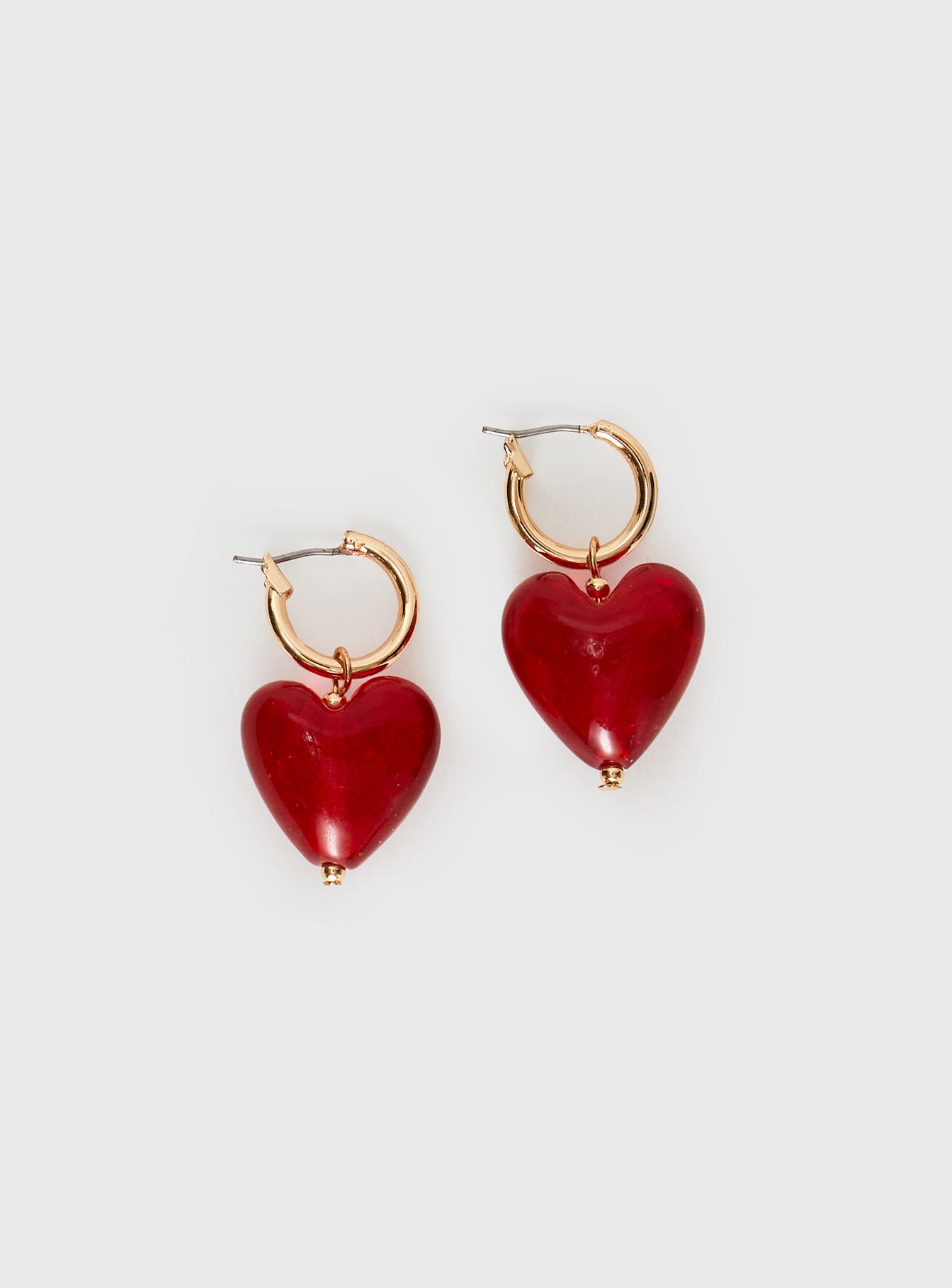 Wild Heart Earrings Gold / Red、mySite、solidvoid