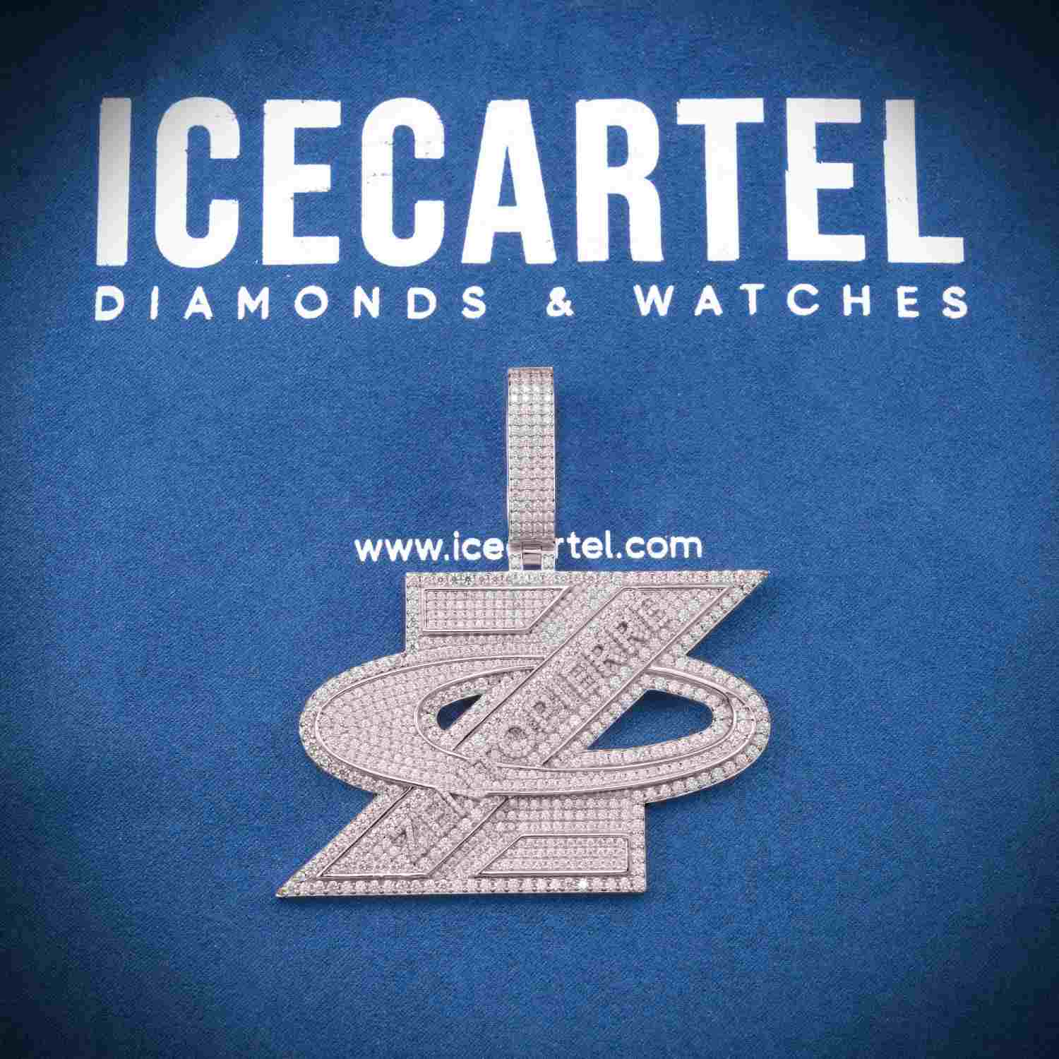 Z Custom Moissanite Pendant 14K White Gold、mySite、hinf8tx79