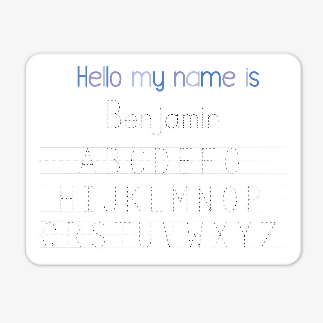  Kids Personalized Whiteboard | Blue Alphabet、mySite、layawaytickets
