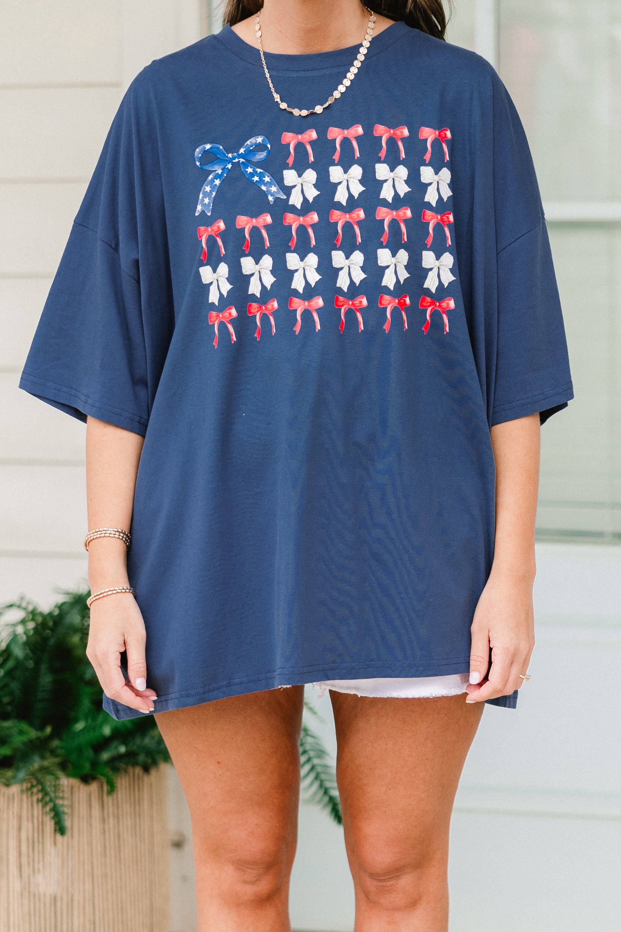  All American Babe Boyfriend Tee, Navy、mySite、justintrudeaud