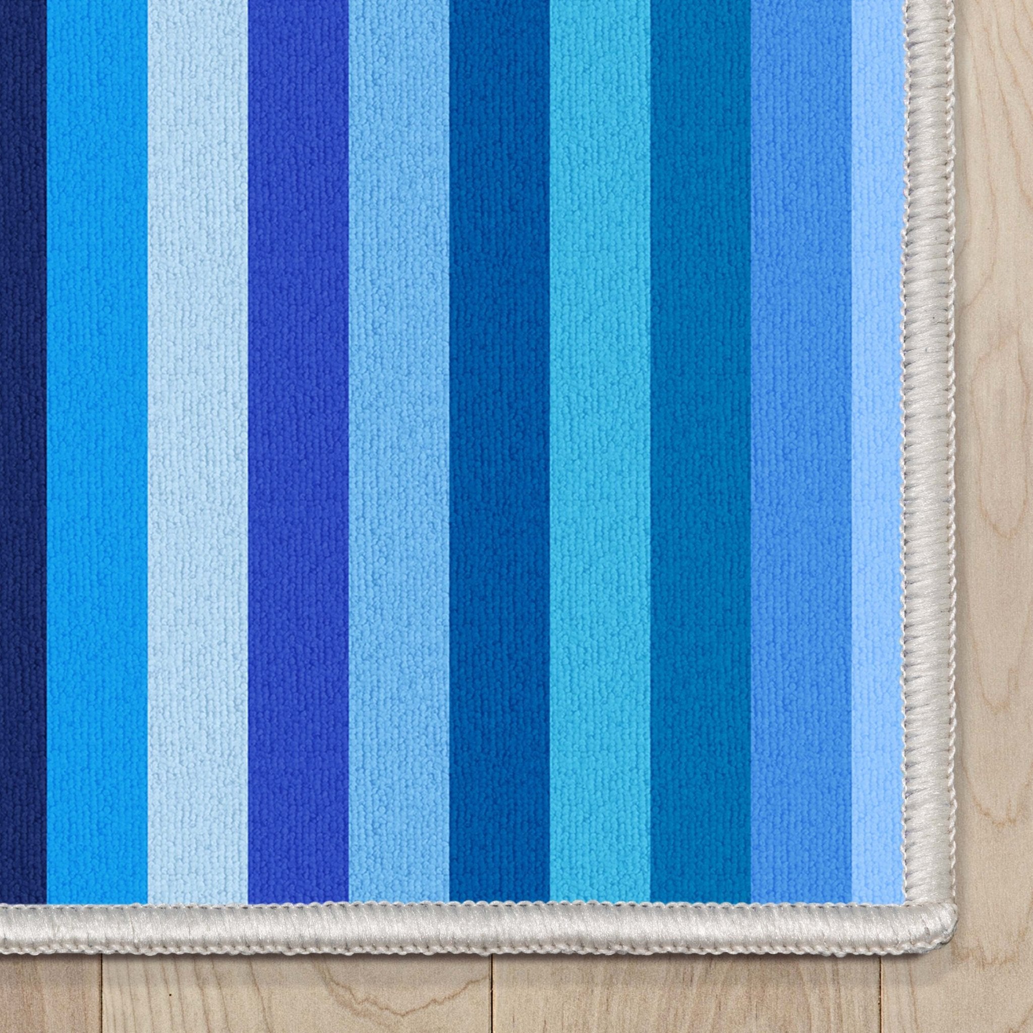 Crayola Stripe Blue Area Rug By Well Woven、mySite、gigharbornorthrealestate
