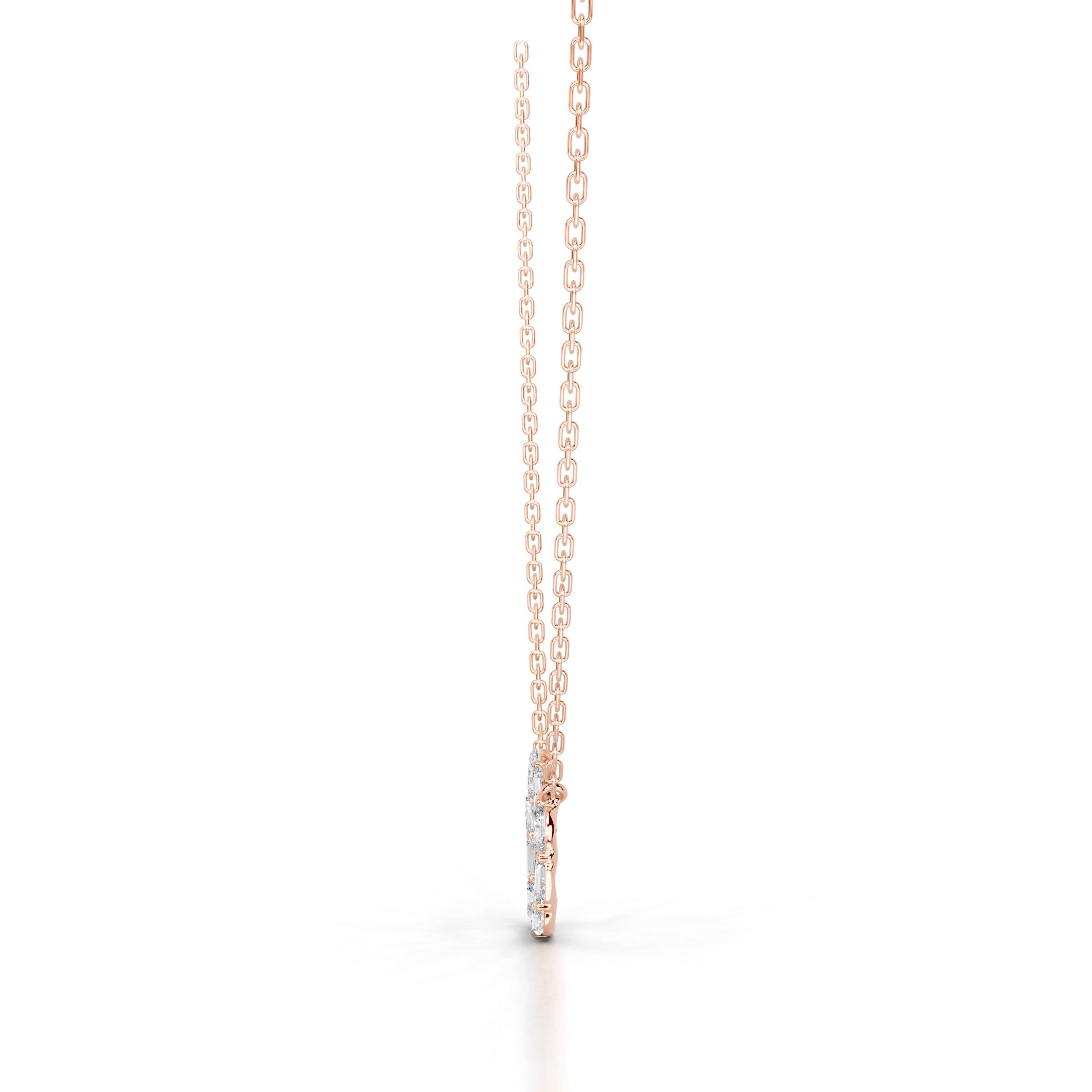 Lottie Diamond Hoop Pendant - 14K Rose Gold、mySite、hinf8tx79