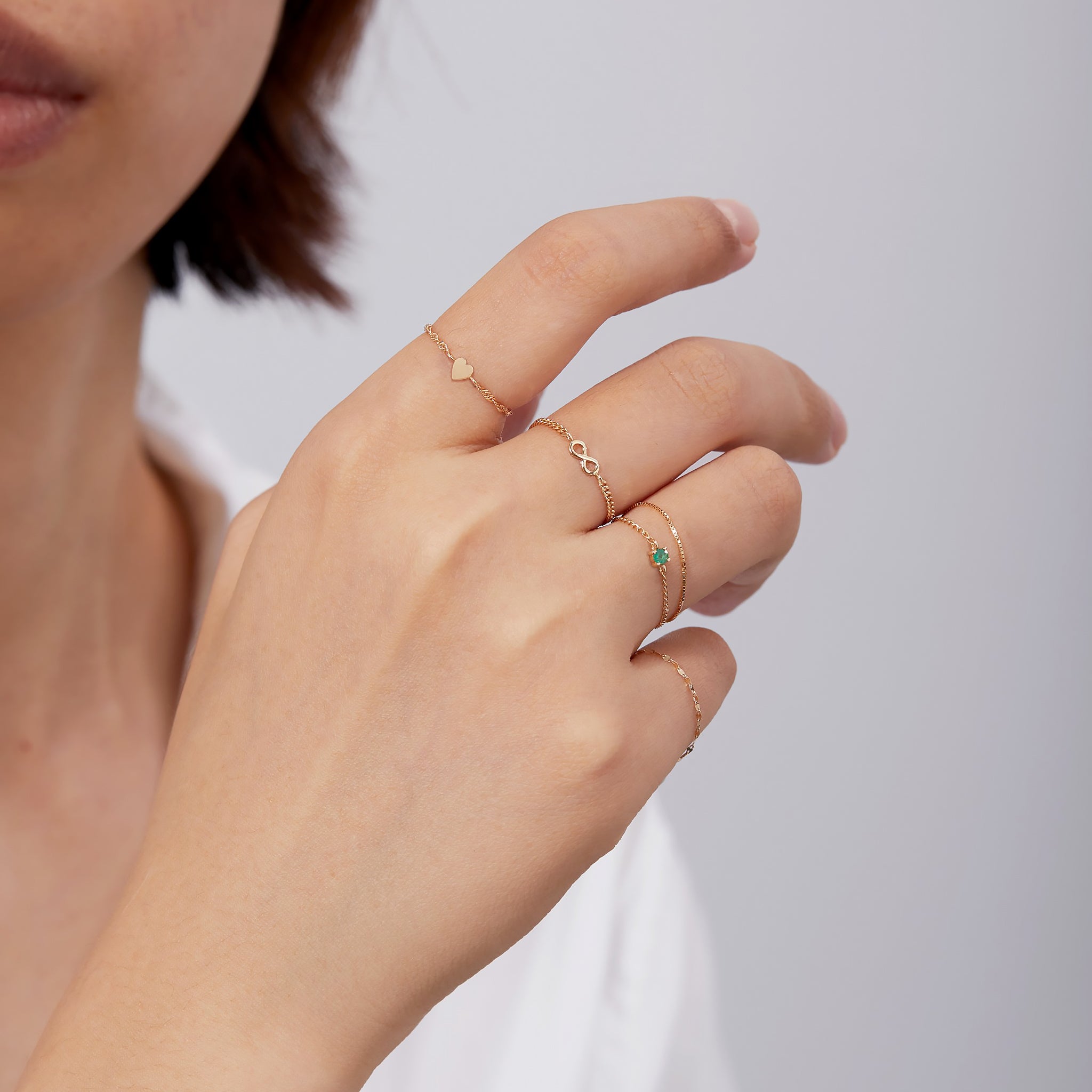 Permanent Jewelry 14K Solid Gold Heart Connector Charm / PMJ1006、mySite、dreamappss