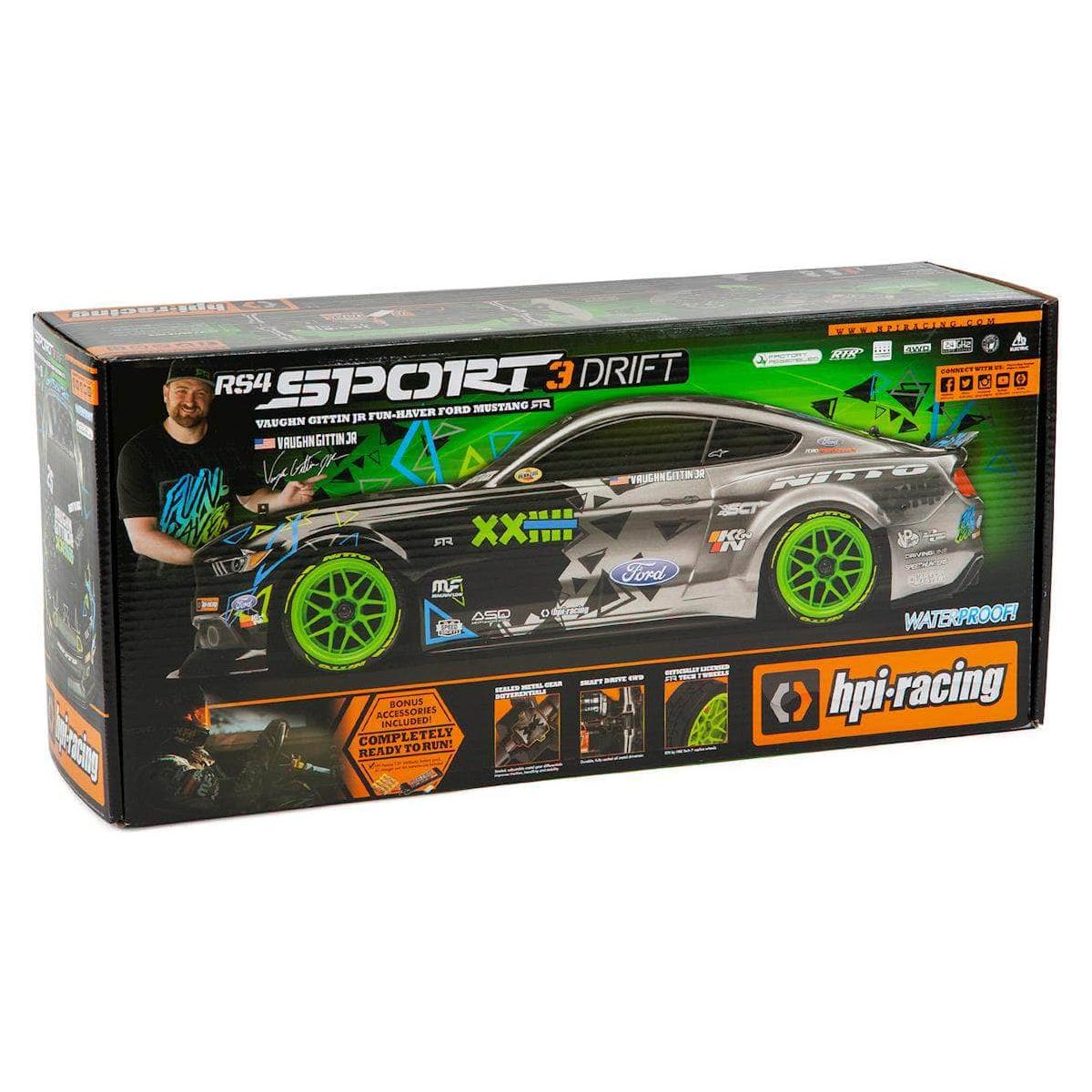  HPI115984, HPI RS4 Sport3 Drift RTR Ford Mustang Vaughn Gittin Jr. Body Sedan、mySite、merchandisen