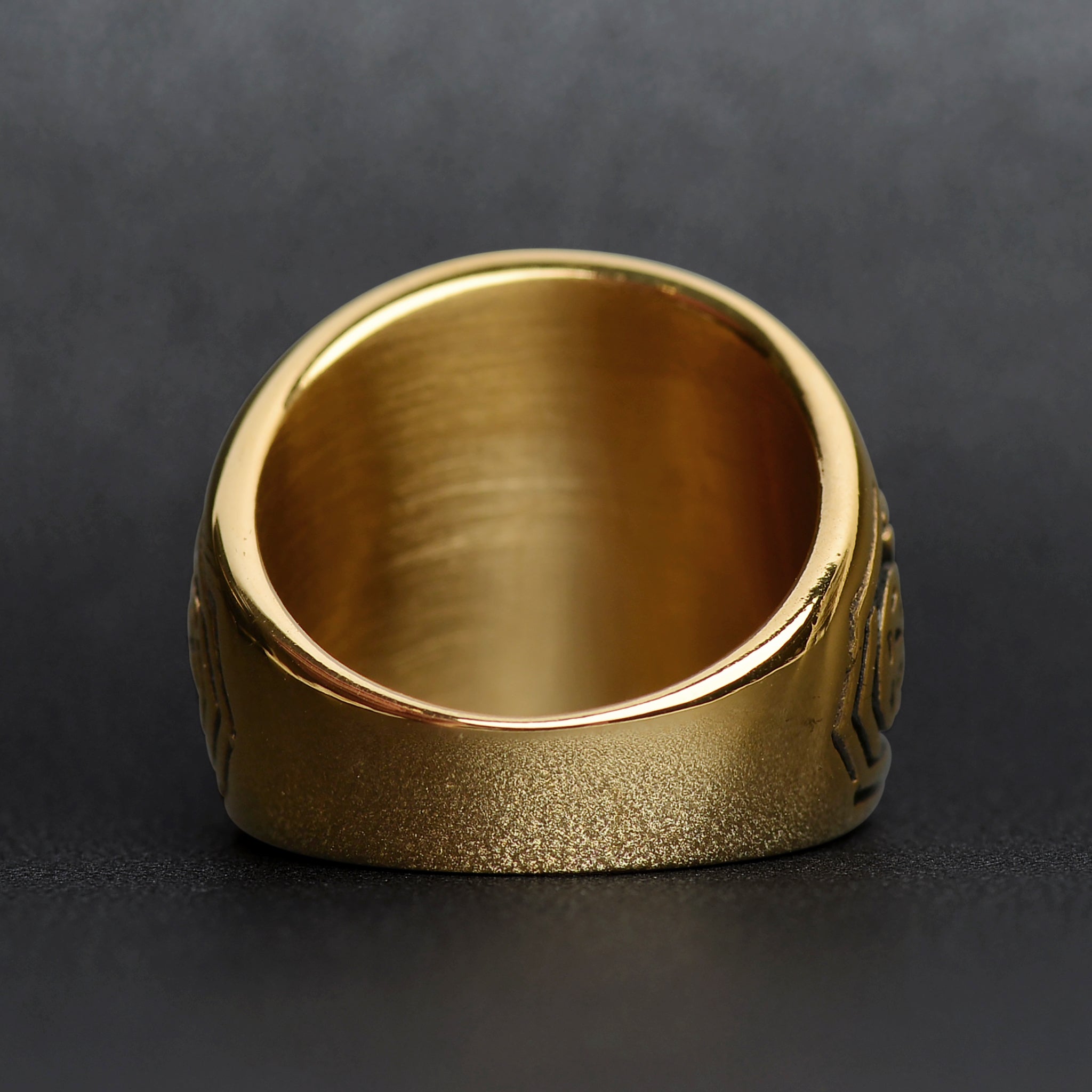 Gold United States Coast Guard Blue Center Stainless Steel Ring / MCR6010、mySite、dreamappss