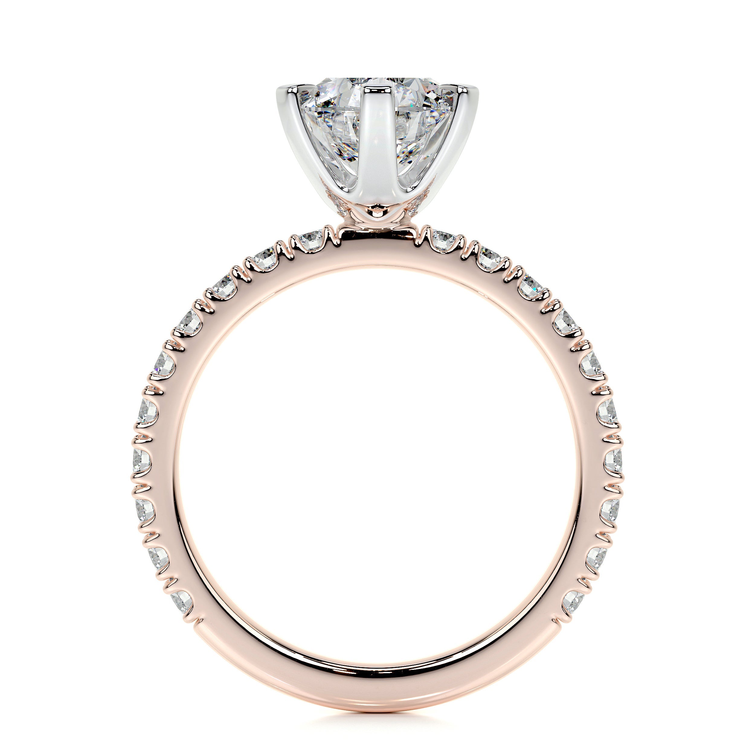 Veronica Lab Grown Diamond Ring -14K Rose Gold、mySite、hinf8tx79