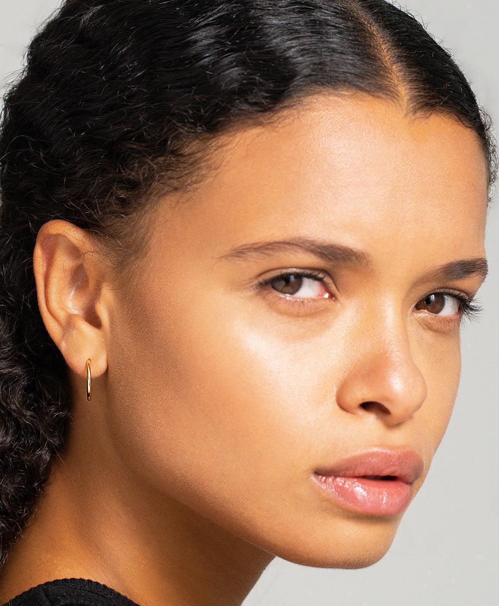  Aya Big Creole 18ct Gold Plated