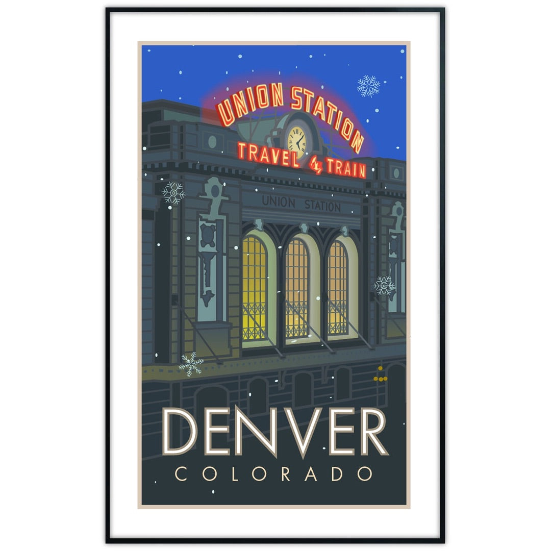 Union Station 1 (Snowflakes), Denver, Colorado - Poster、mySite、g9winljtr
