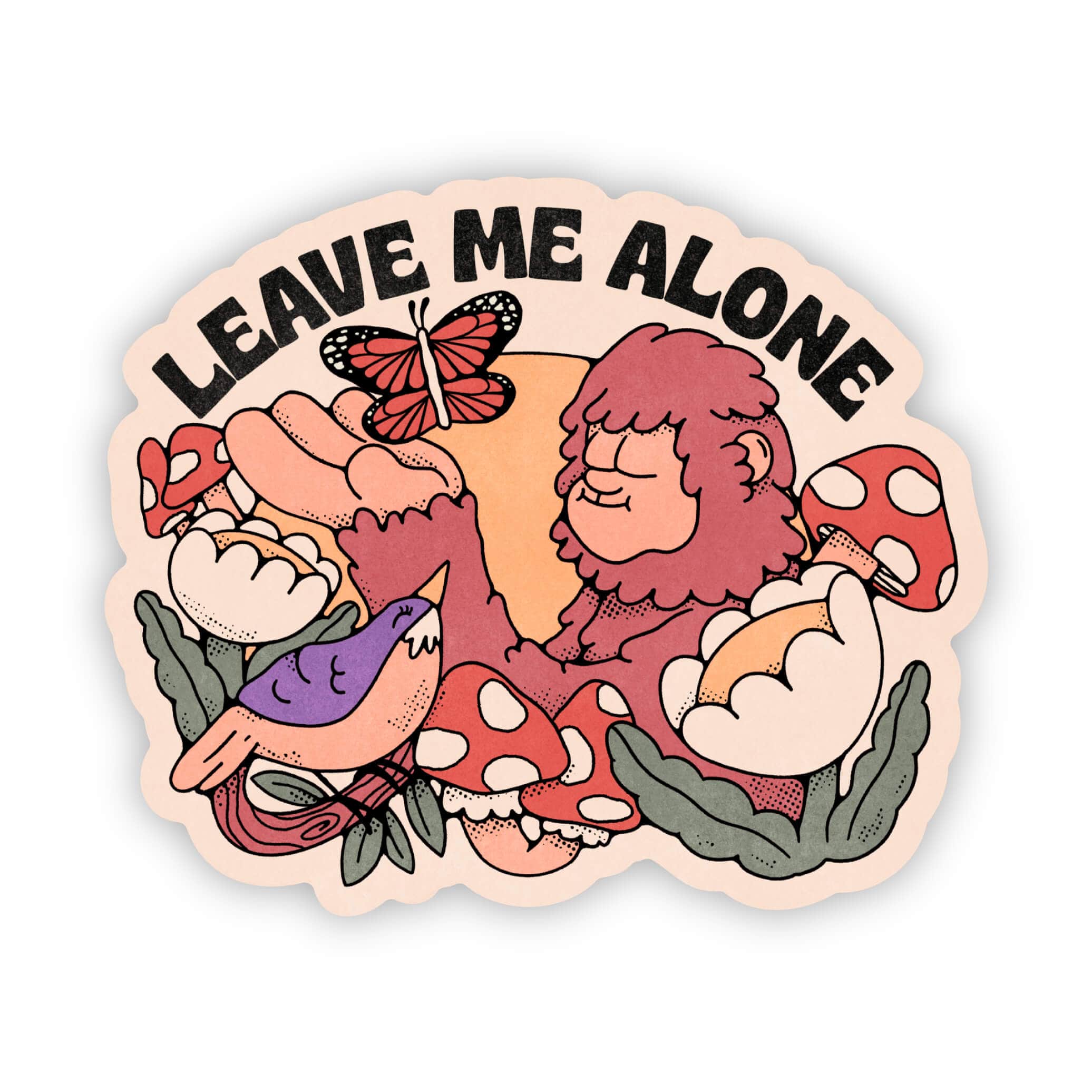  Leave me alone Bigfoot Nature Sticker、mySite、elrpsem3k
