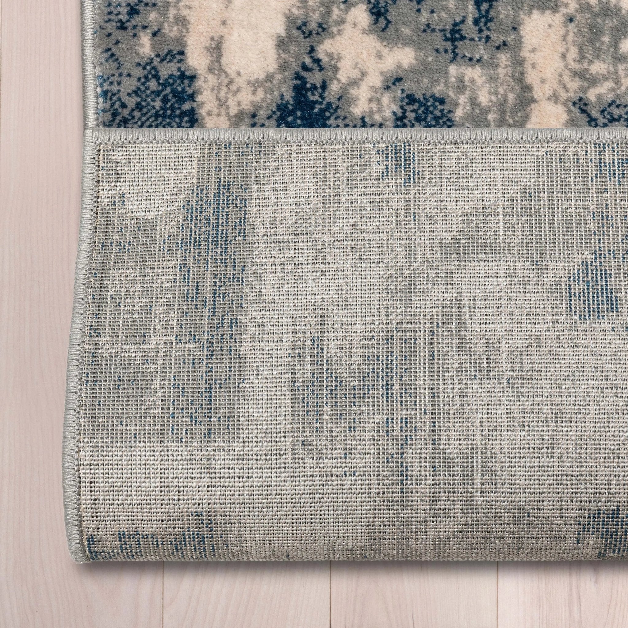 Custom Size Runner Kalia Abstract Modern Grey Blue 27 Inch Wide x Choose Your Length Hallway Runner Rug、mySite、gigharbornorthrealestate