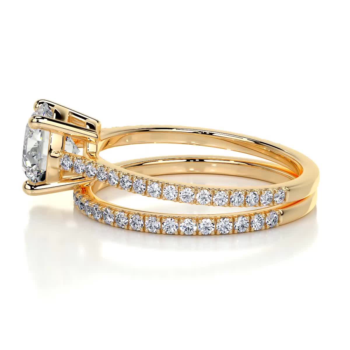 Anna Lab Grown Diamond Bridal Set -18K Yellow Gold、mySite、hinf8tx79